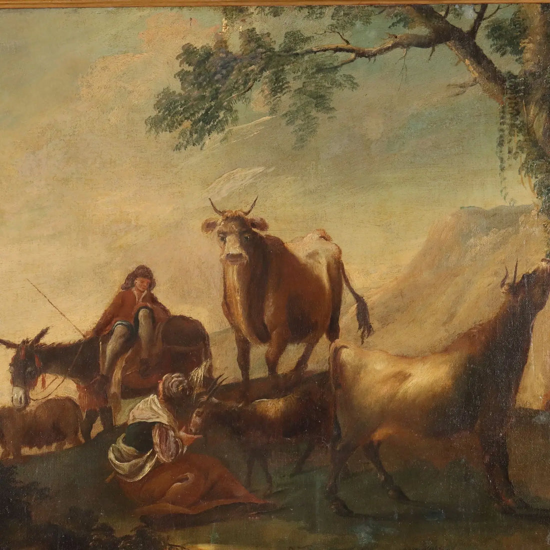 Antique Painting Landscape with Shepherds XVIII Century | Art | Antique Painting