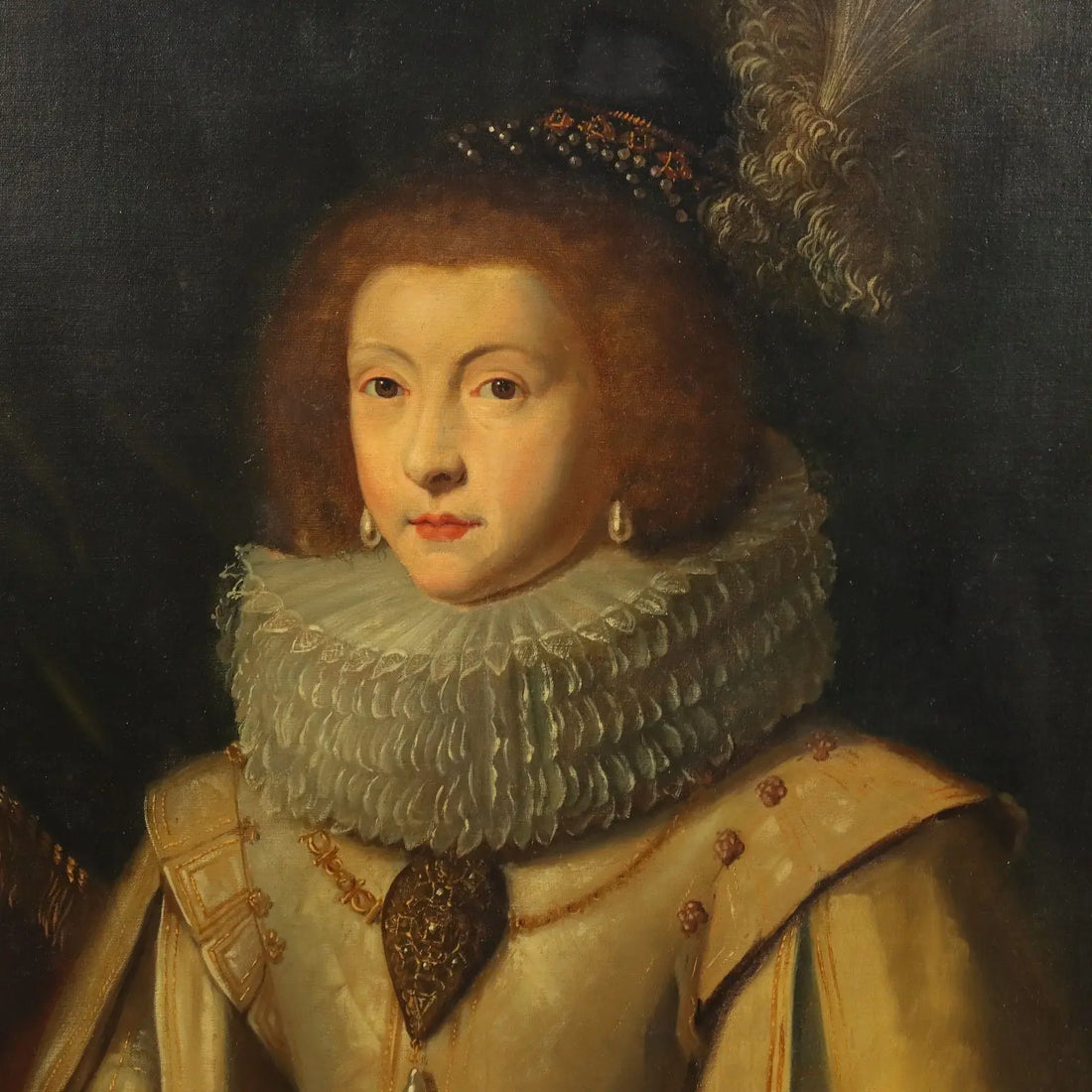 Antique Painting Portrait of a Noblewoman Oil on Canvas XIX Century | Art | 19th Century
