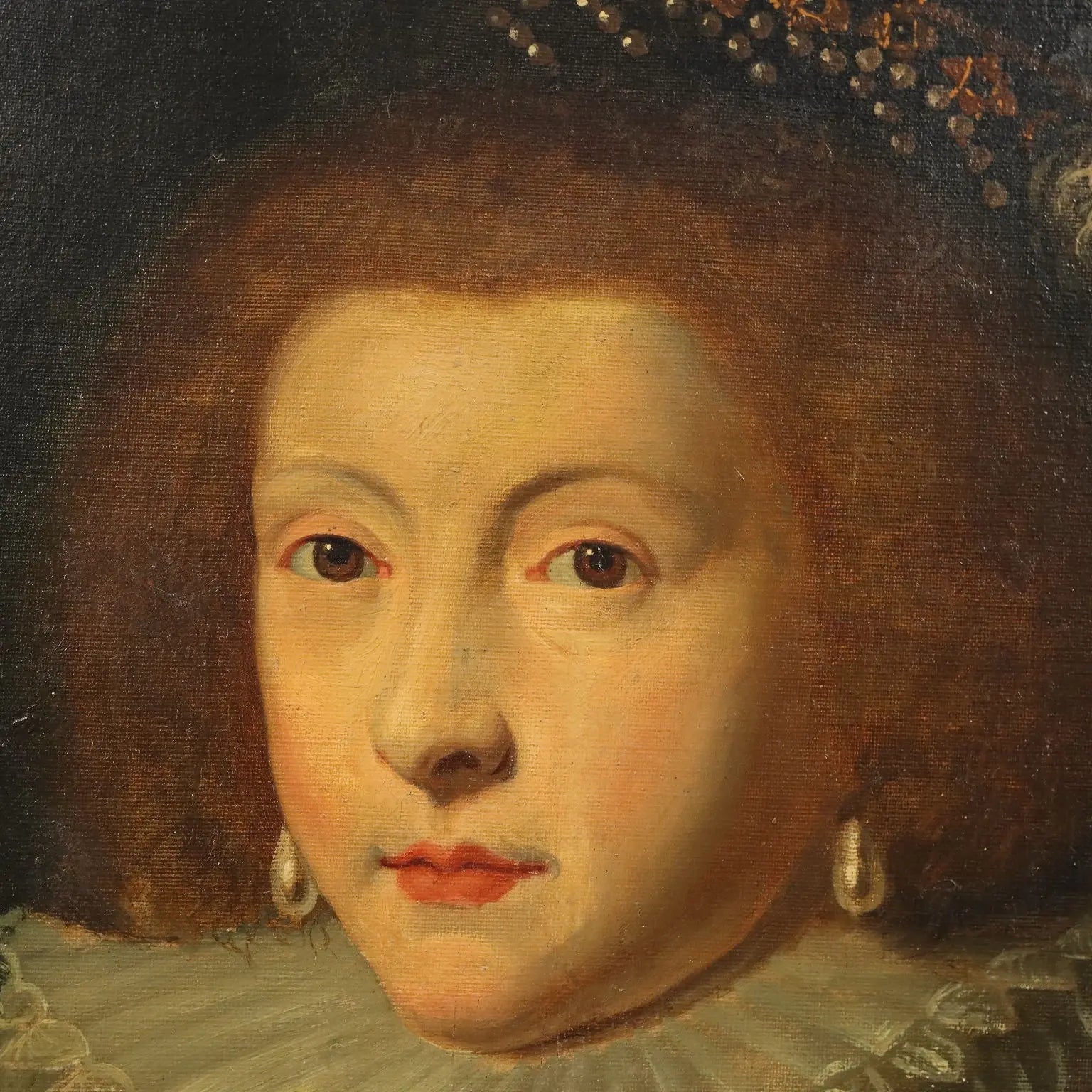 Antique Painting Portrait of a Noblewoman Oil on Canvas XIX Century | Art | 19th Century