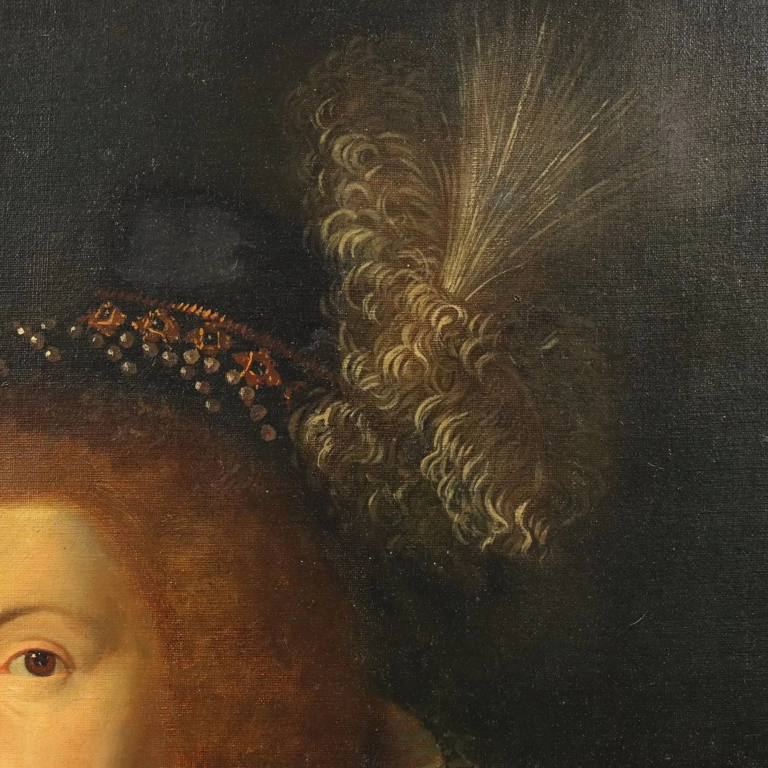 Antique Painting Portrait of a Noblewoman Oil on Canvas XIX Century | Art | 19th Century