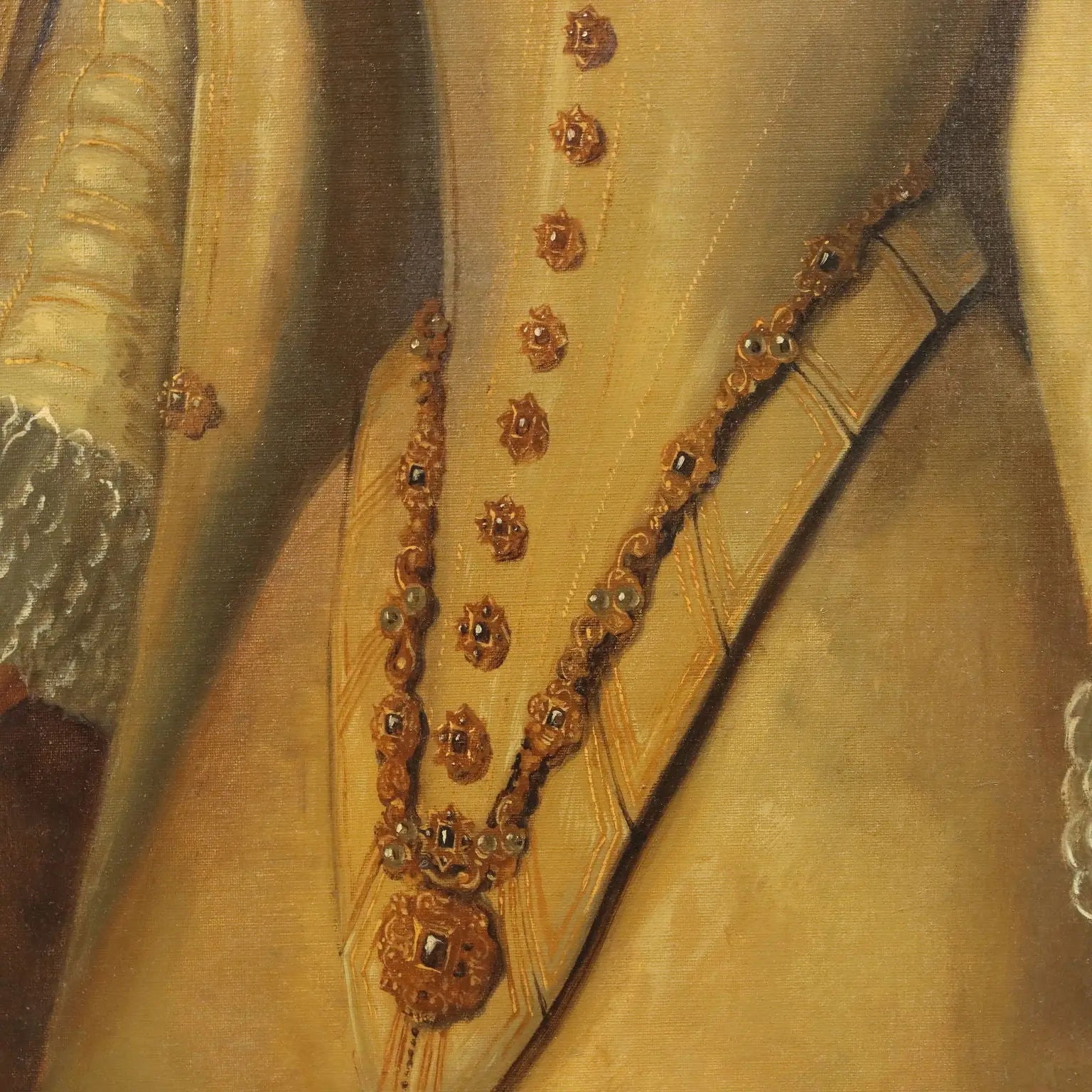 Antique Painting Portrait of a Noblewoman Oil on Canvas XIX Century | Art | 19th Century