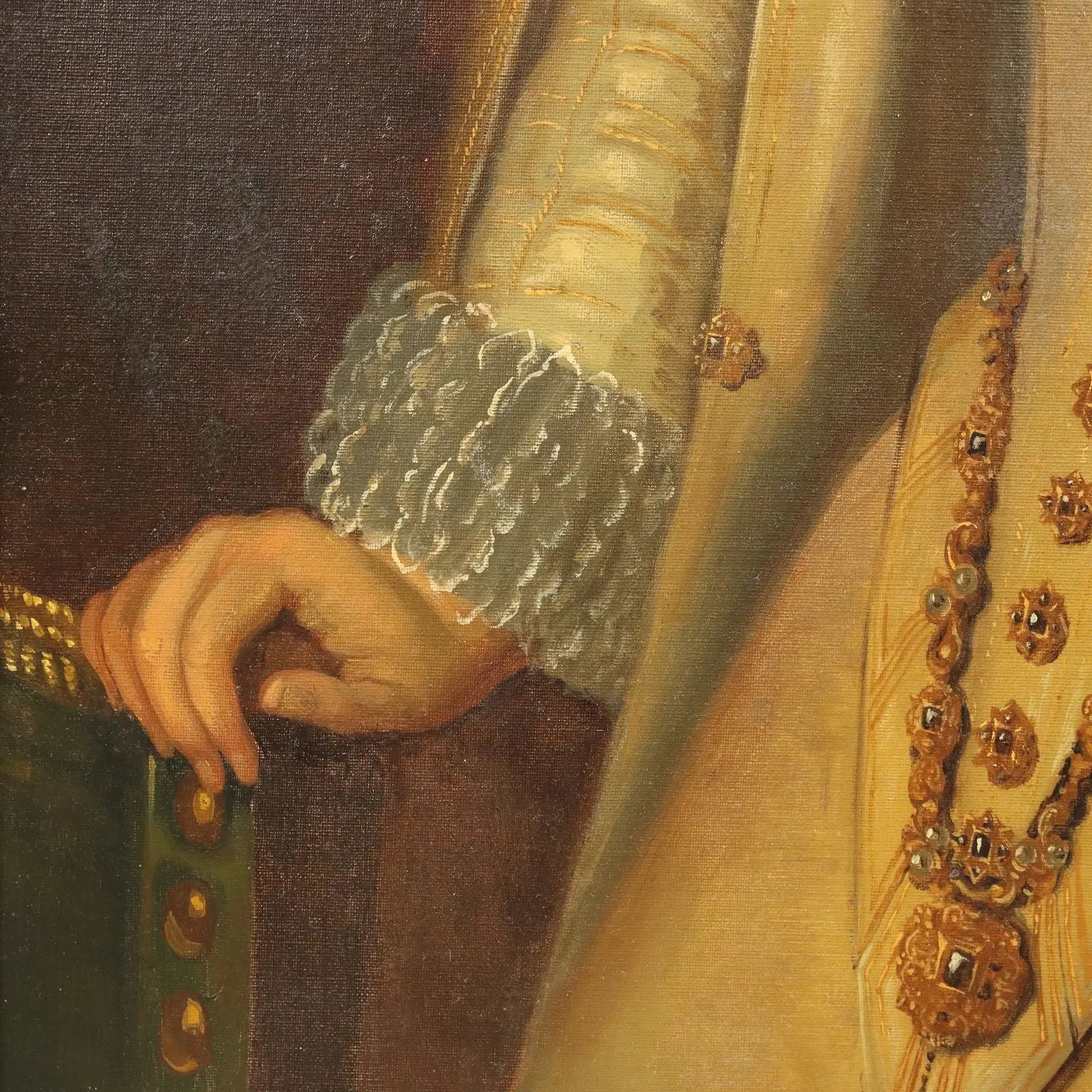 Antique Painting Portrait of a Noblewoman Oil on Canvas XIX Century | Art | 19th Century