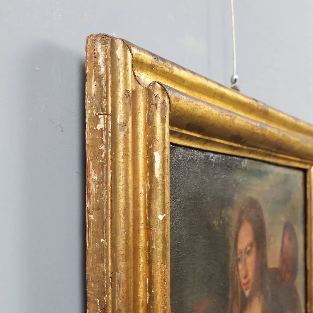 Antique Painting The Holy Family with Sant XVII-XVIII Century | Art | Antique Painting