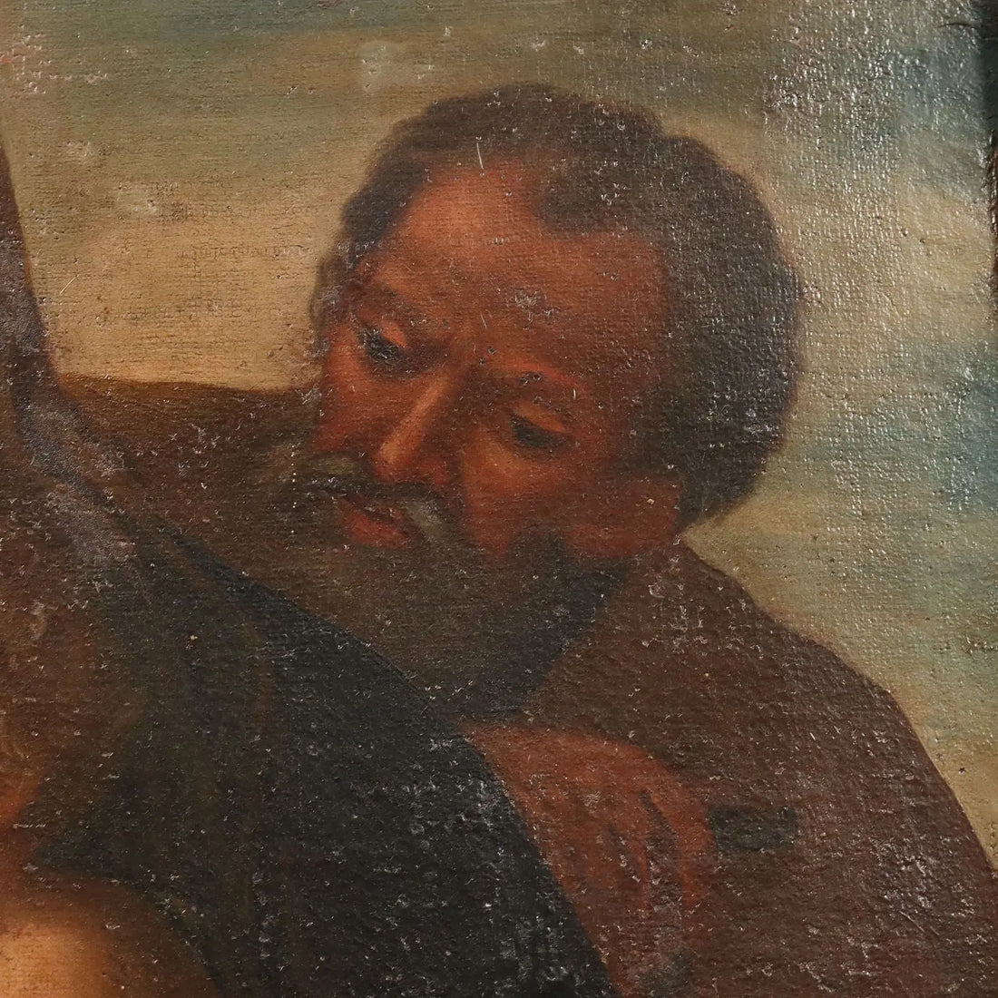 Antique Painting The Holy Family with Sant XVII-XVIII Century | Art | Antique Painting