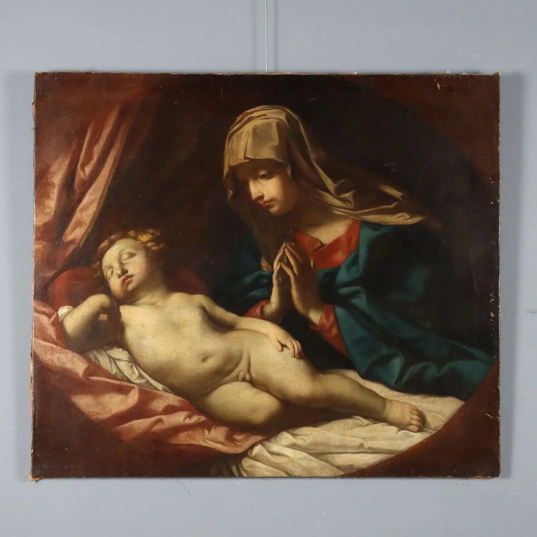 Antique Painting Virgin Mary Copy from Guido Reni XVIII Century - Copy from Guido Reni | Art | Antique Painting