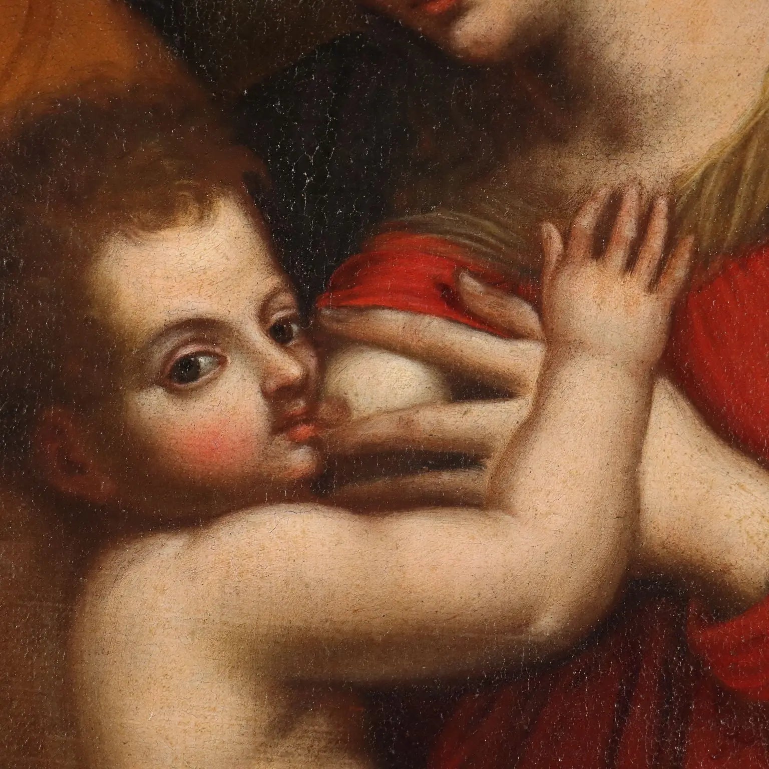 Antique Painting Virgin Mary with Jesus Child XVII Century | Art | Antique Painting