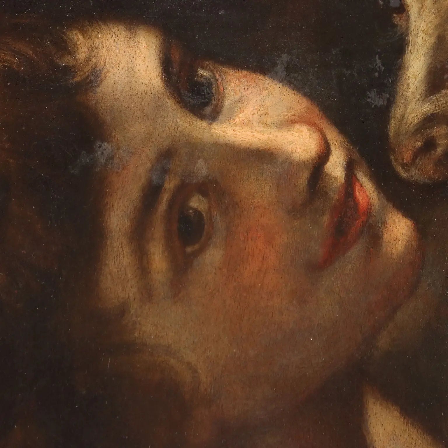 Antique Painting Saint John Baptist Oil on Hardboard XVII Century | Art | Antique Painting