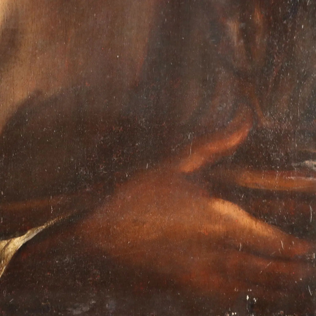 Antique Painting Saint John Baptist Oil on Hardboard XVII Century | Art | Antique Painting