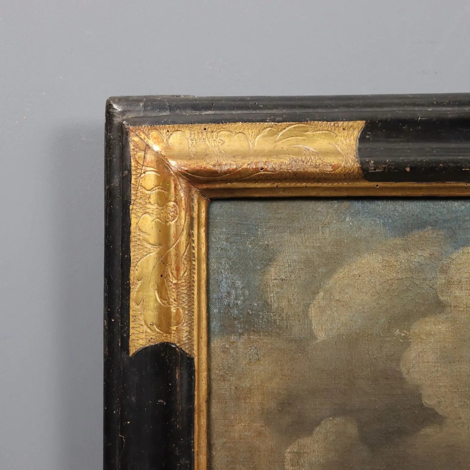 Antique Painting Stormy Sea with Sailing Ships Oil on Canvas '700 | Art | Antique Painting
