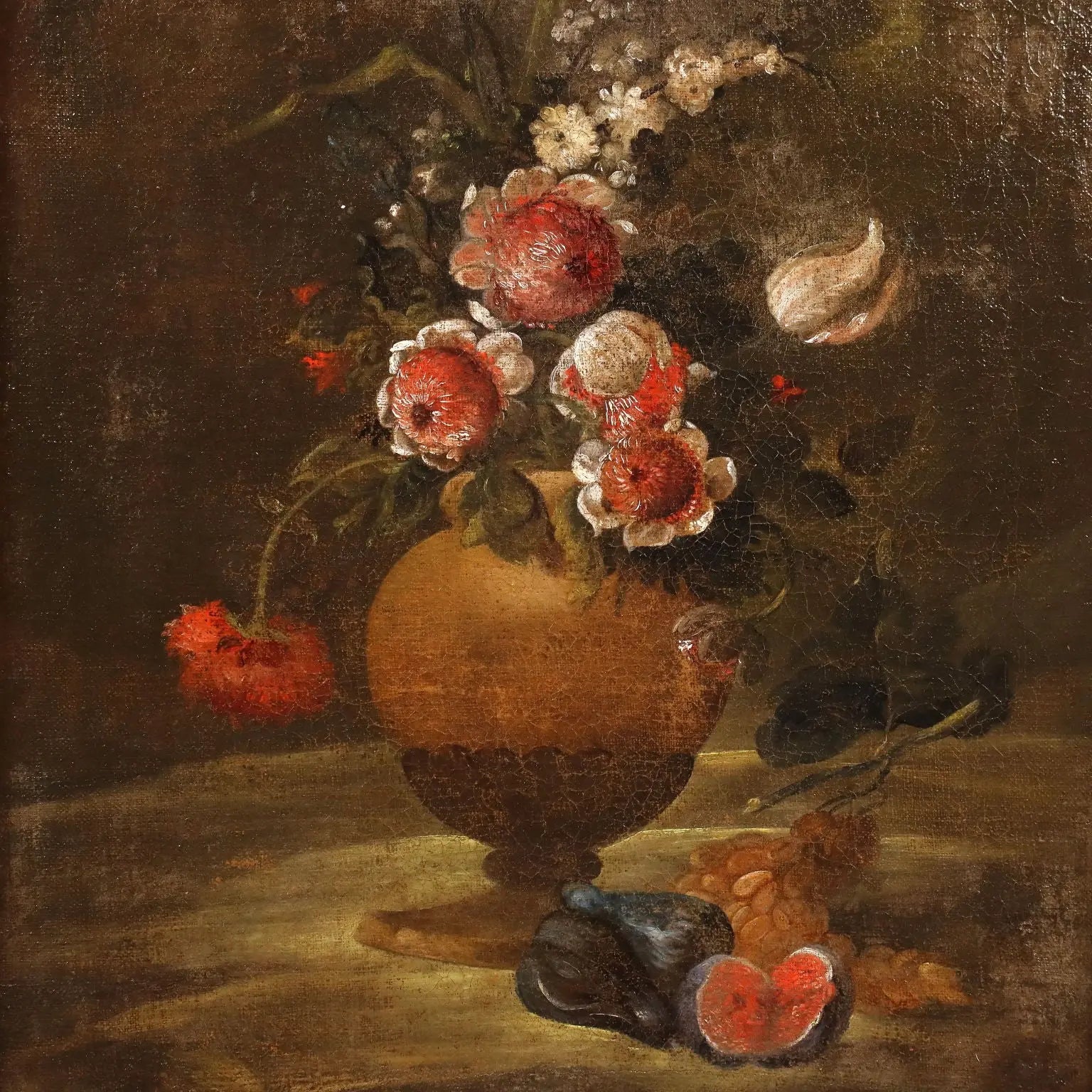 Antique Painting Still Life with Flowers Oil on Canvas XVIII Century | Art | Antique Painting