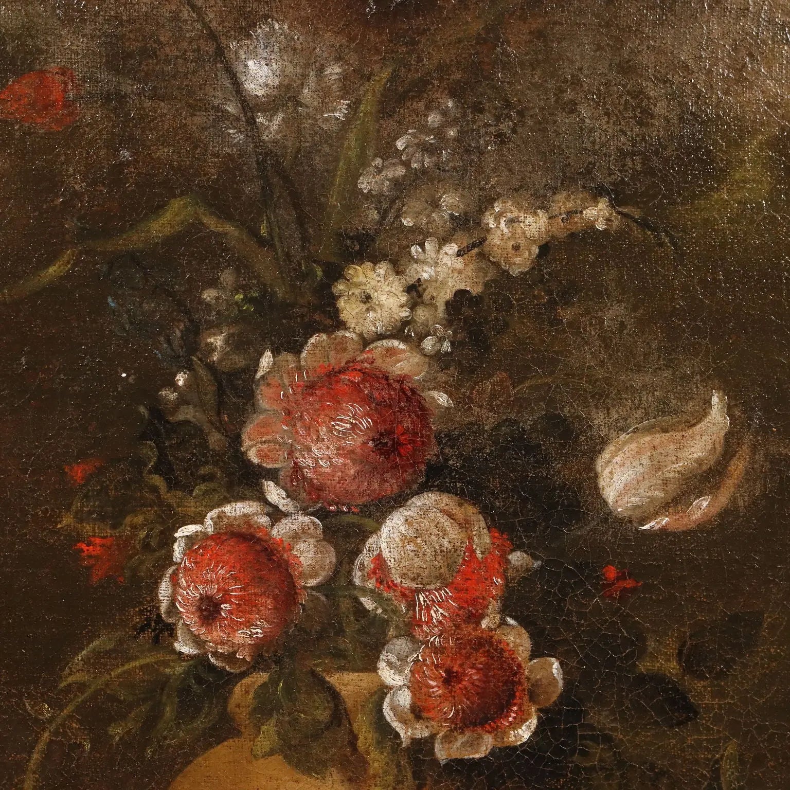 Antique Painting Still Life with Flowers Oil on Canvas XVIII Century | Art | Antique Painting