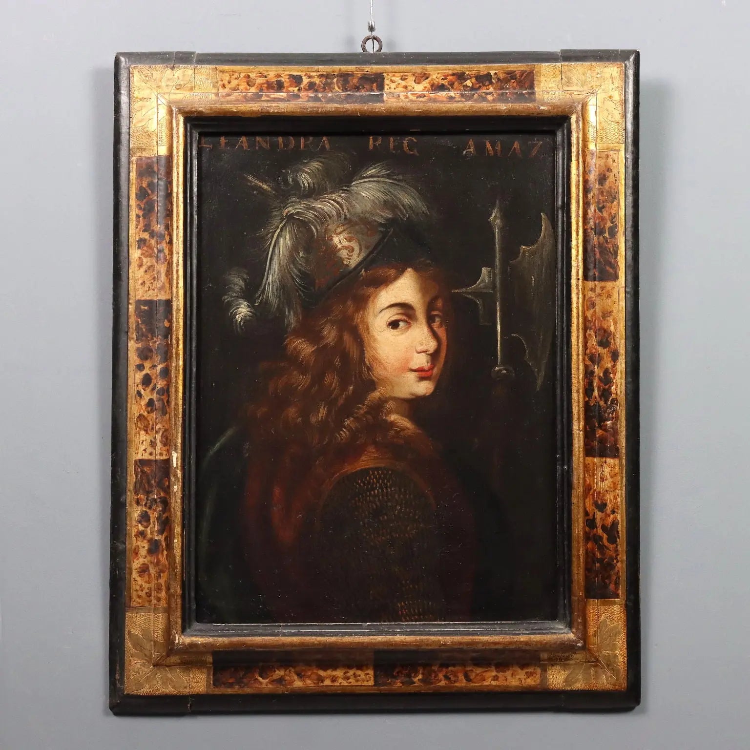 Antique Painting Leandra Queen of the Amazons Oil on Canvas '600 | Art | Antique Painting