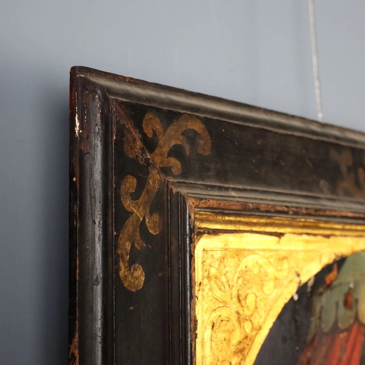 Antique Painting Virgin Mary with Jesus Child Oil on Hardboard '400 | Art | Antique Painting