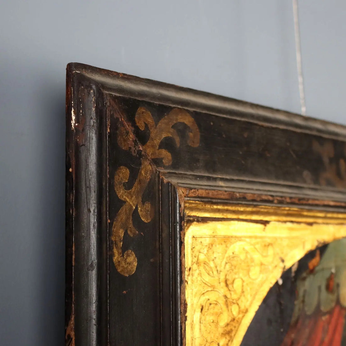 Antique Painting Virgin Mary with Jesus Child Oil on Hardboard '400 | Art | Antique Painting