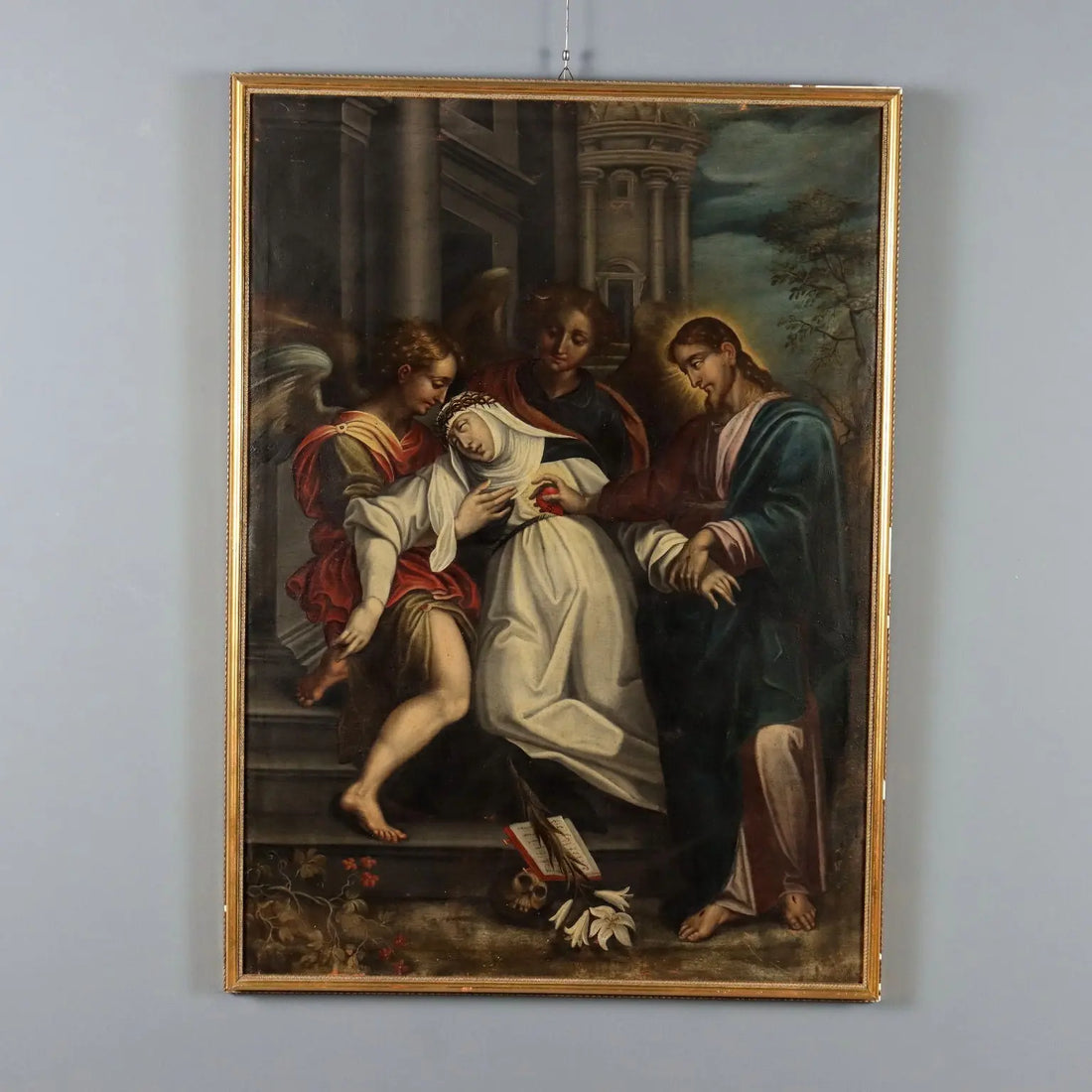 Antique Painting Ecstasy of Saint Catherine of Siena XVII Century | Art | Antique Painting