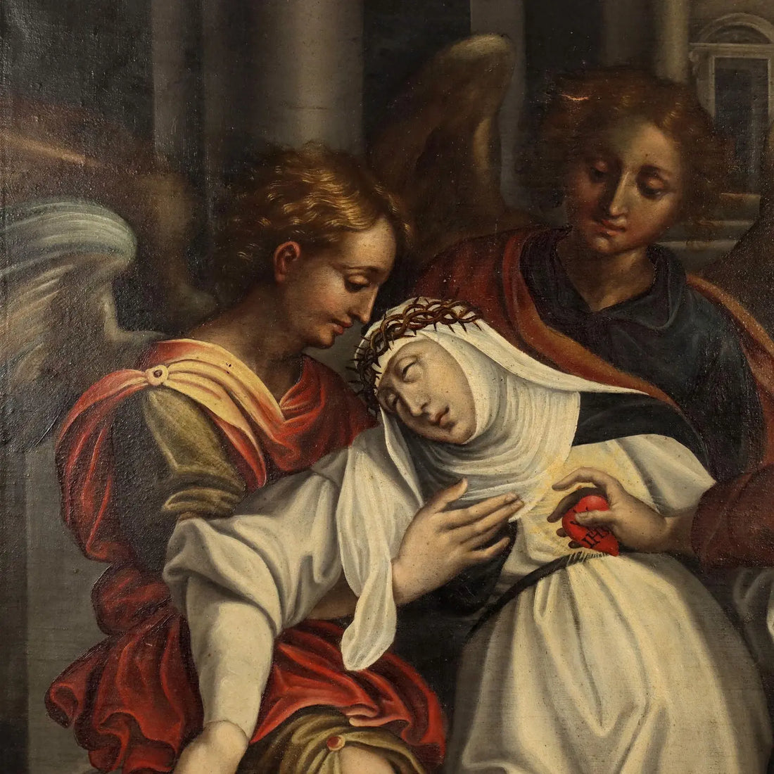 Antique Painting Ecstasy of Saint Catherine of Siena XVII Century | Art | Antique Painting