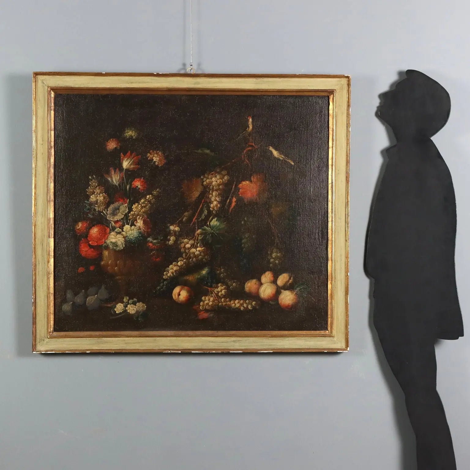 Antique Painting Still Life with Flowers Fruit and Birds XVIII Century | Art | Antique Painting