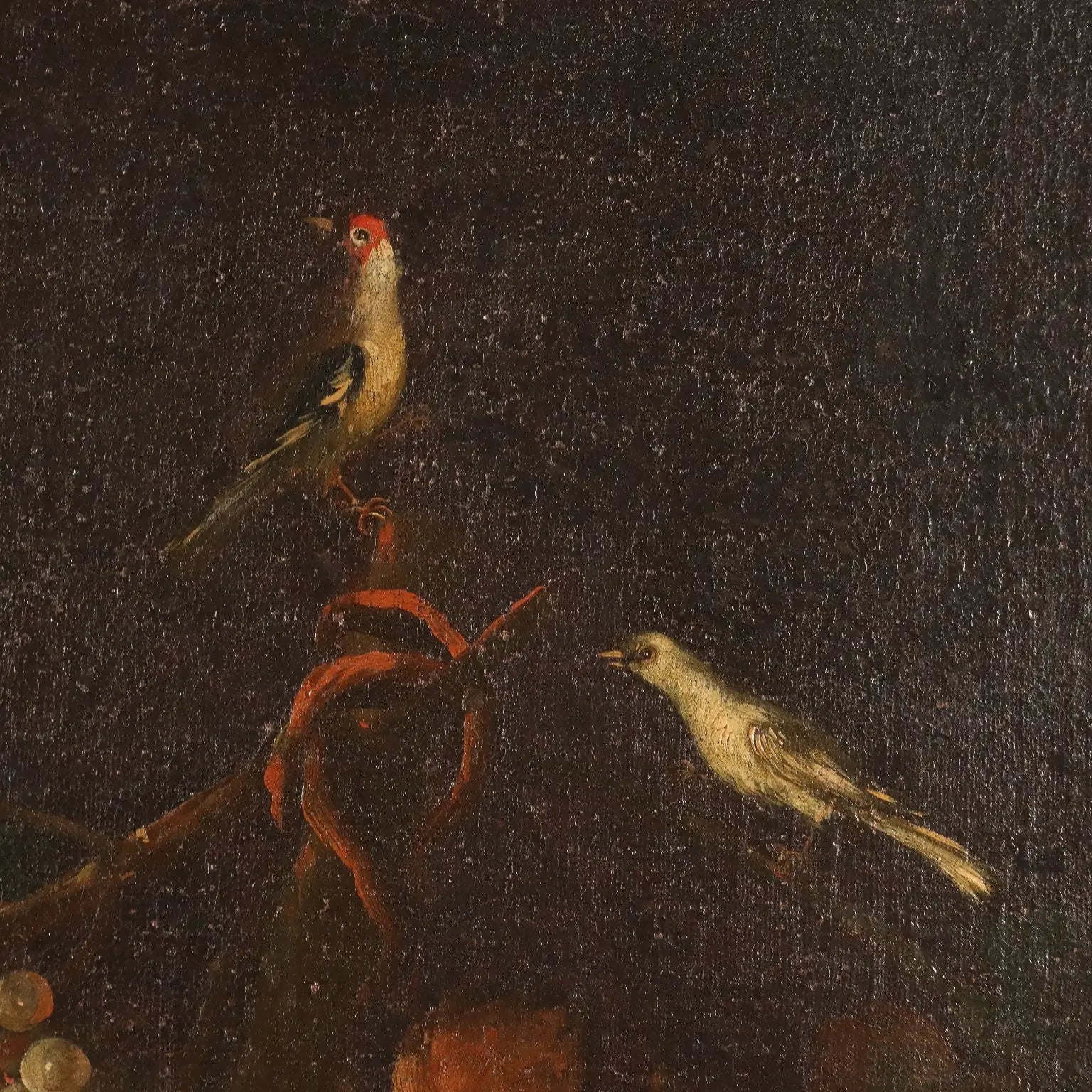 Antique Painting Still Life with Flowers Fruit and Birds XVIII Century | Art | Antique Painting