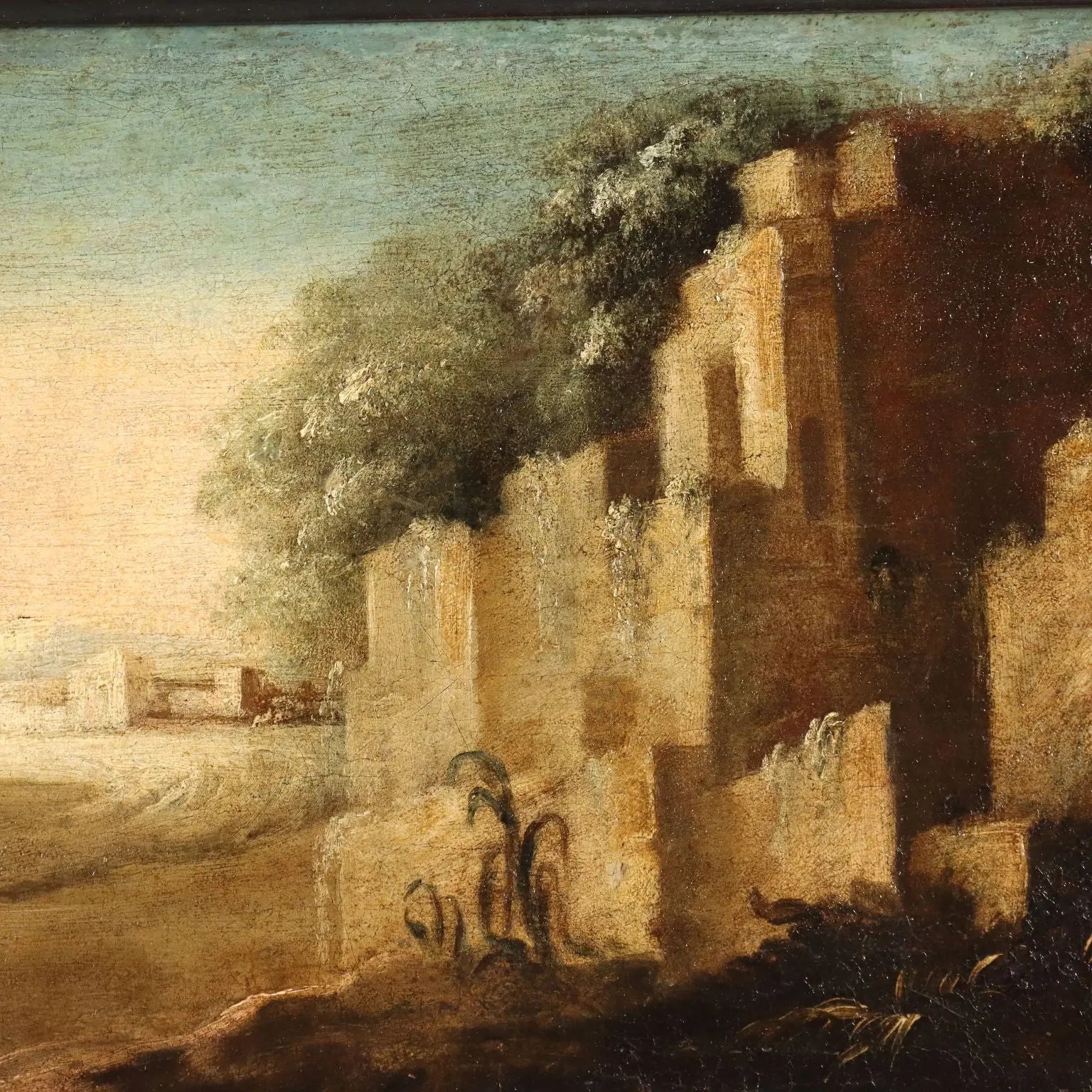 Antique Paintings Landscapes Oil on Canvas Italy XVIII Century