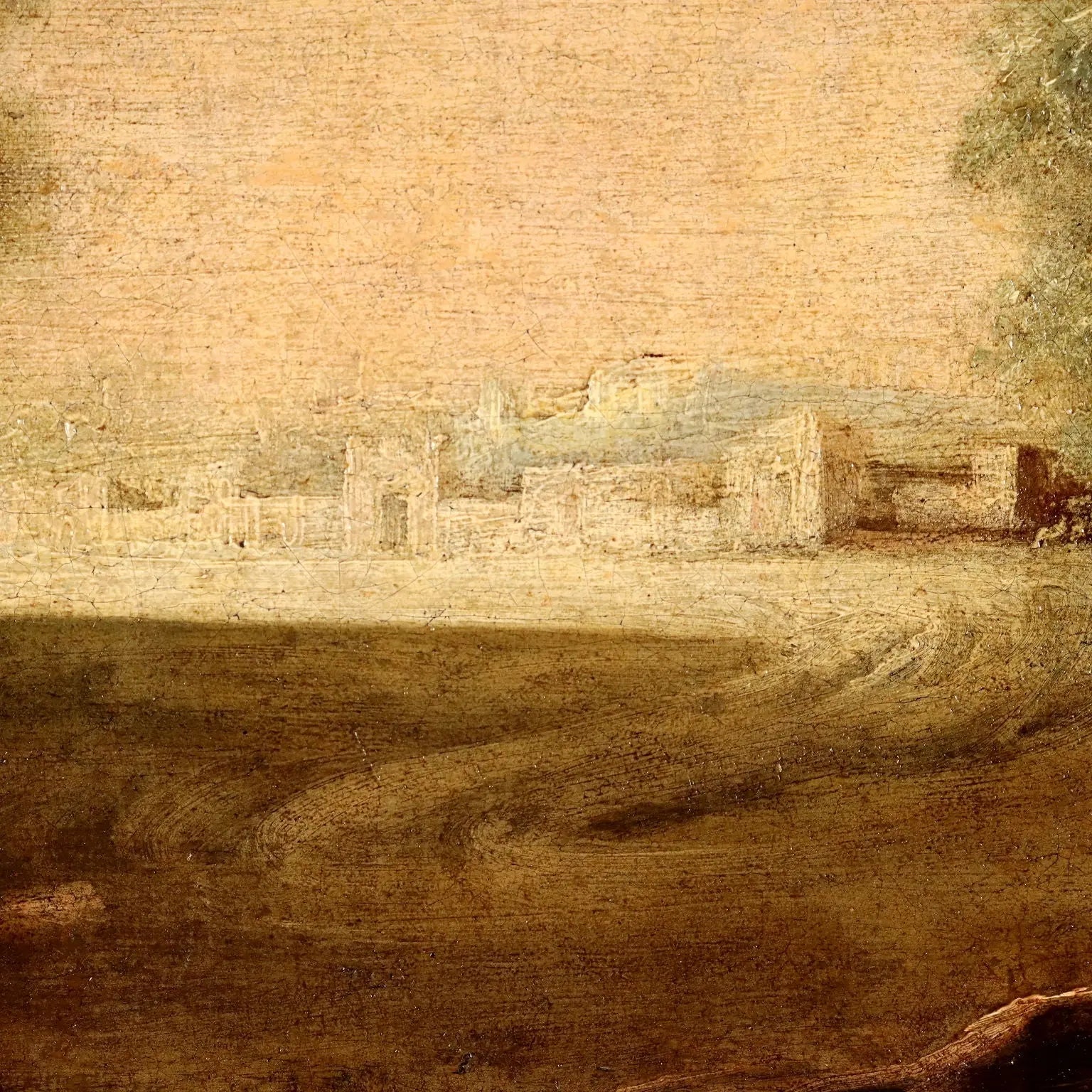Antique Paintings Landscapes Oil on Canvas Italy XVIII Century