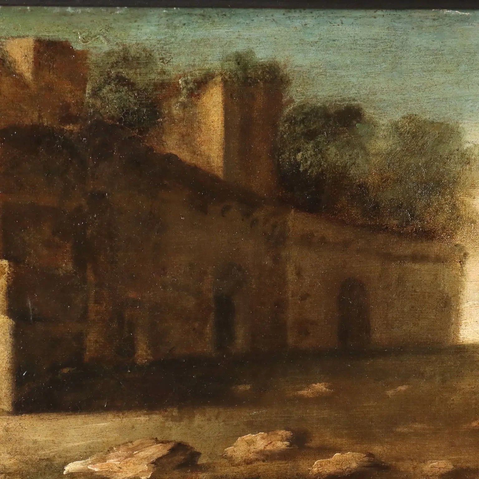 Antique Paintings Landscapes Oil on Canvas Italy XVIII Century