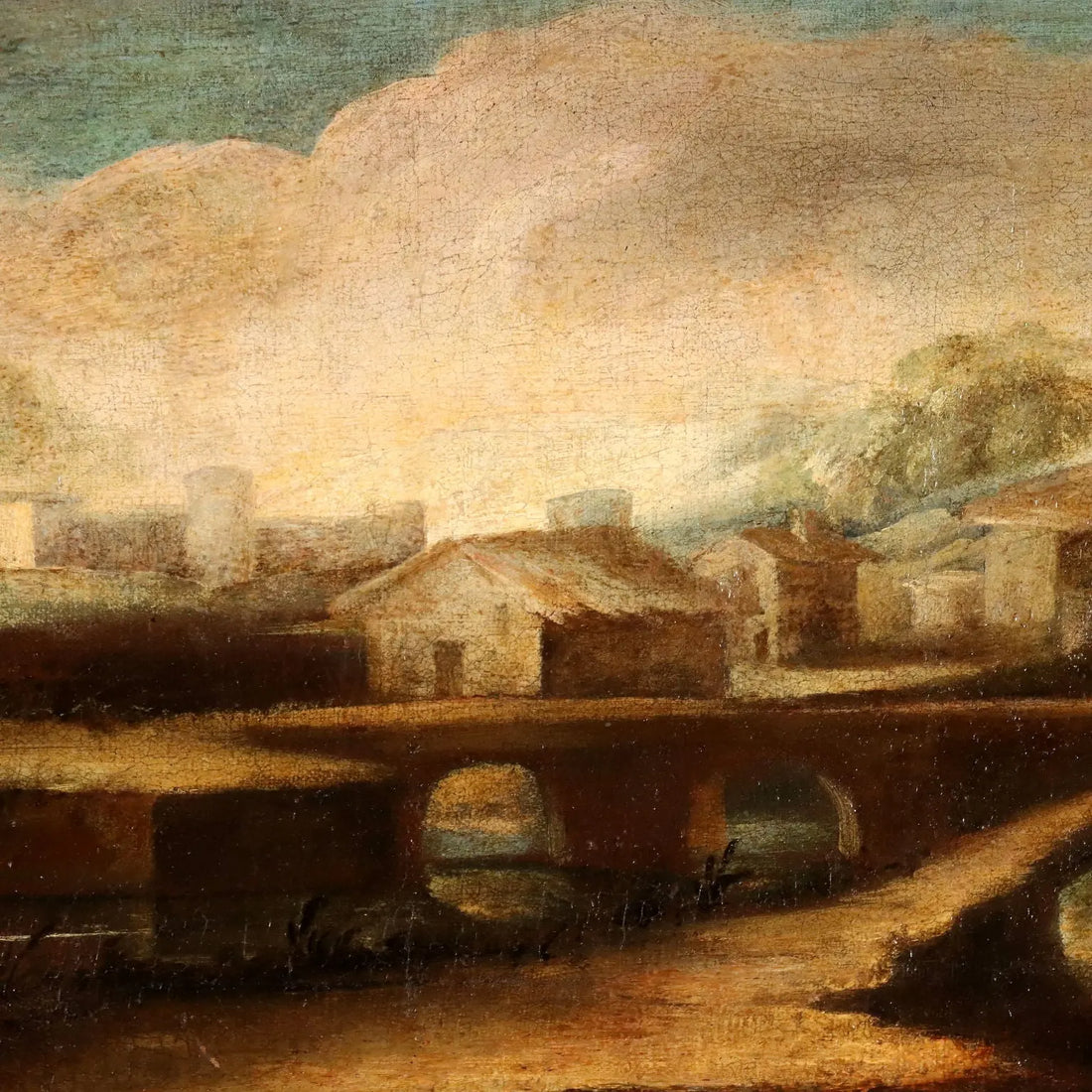 Antique Paintings Landscapes Oil on Canvas Italy XVIII Century