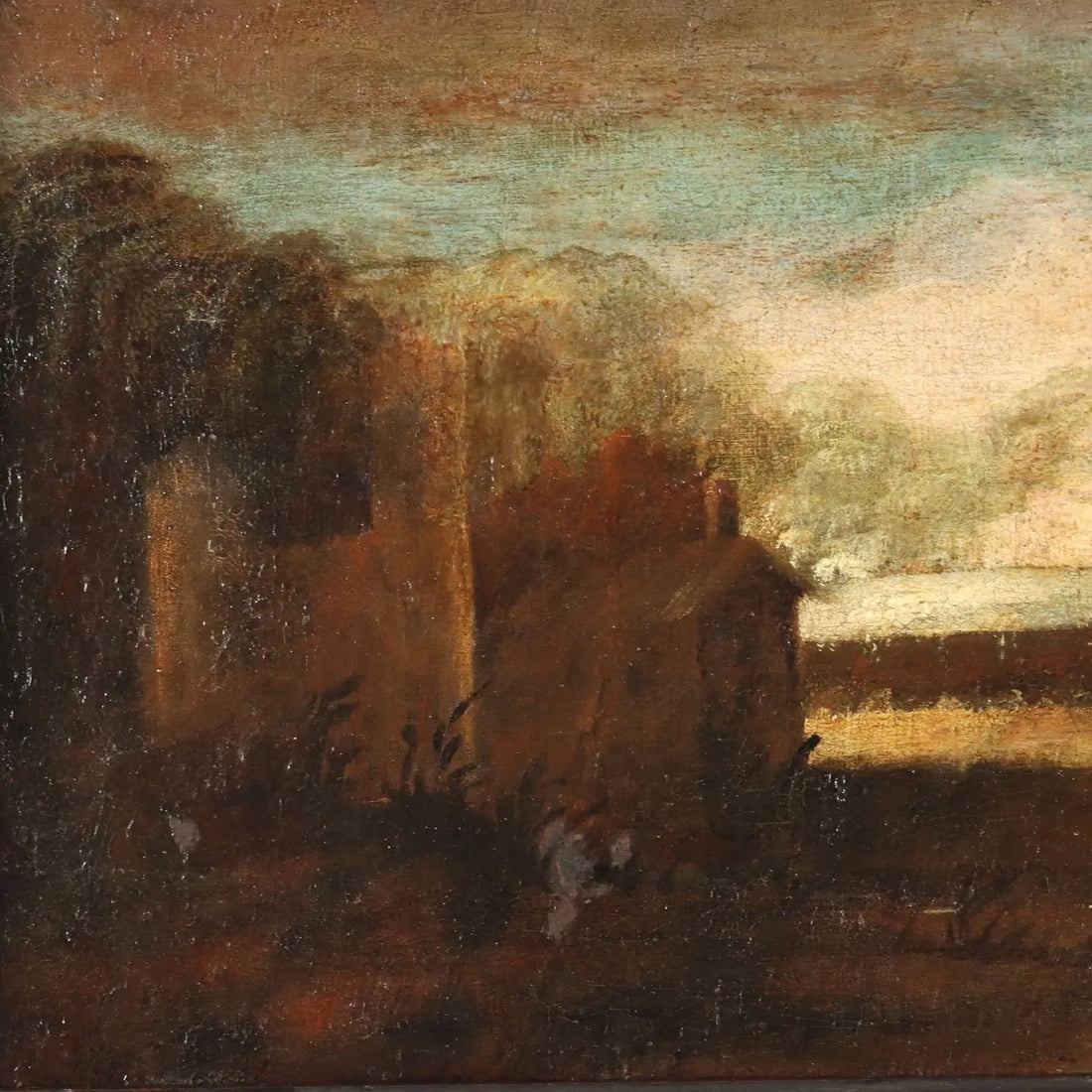 Antique Paintings Landscapes Oil on Canvas Italy XVIII Century