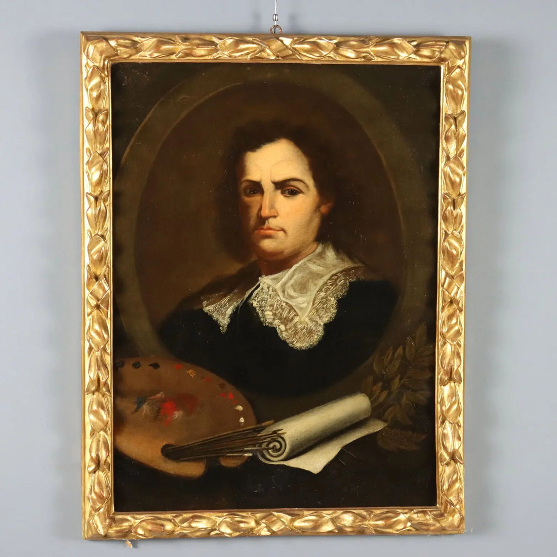 Antique Painting Portrait of a Painter Oil on Canvas XVIII Century | Art | Antique Painting