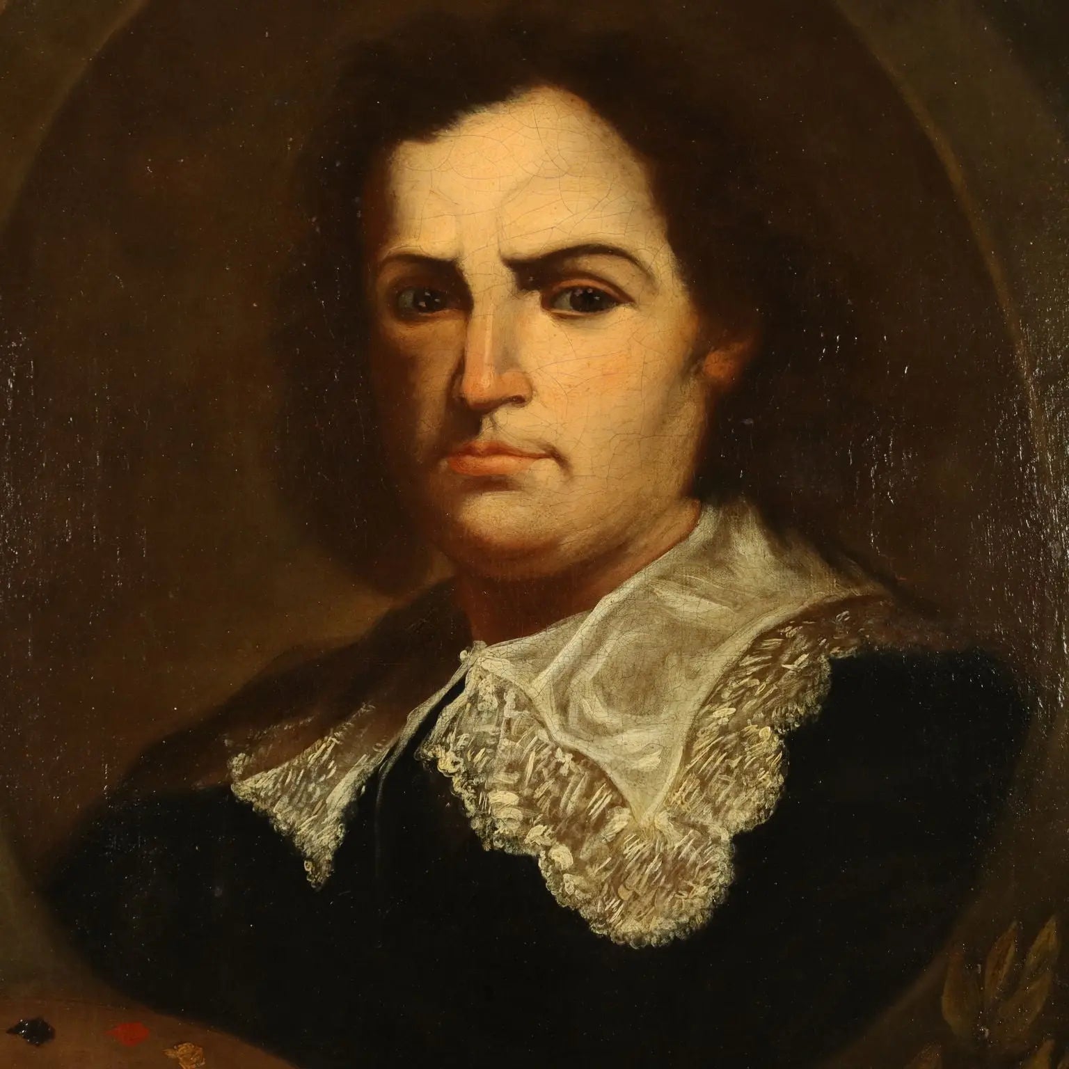 Antique Painting Portrait of a Painter Oil on Canvas XVIII Century | Art | Antique Painting