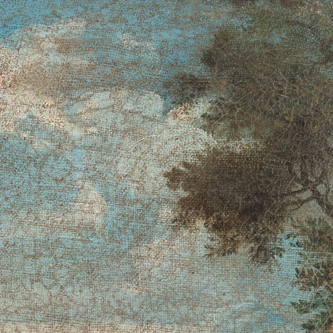 Antique Painting Landscape with Bridge Oil on Canvas XVIII Century | Art | Antique Painting
