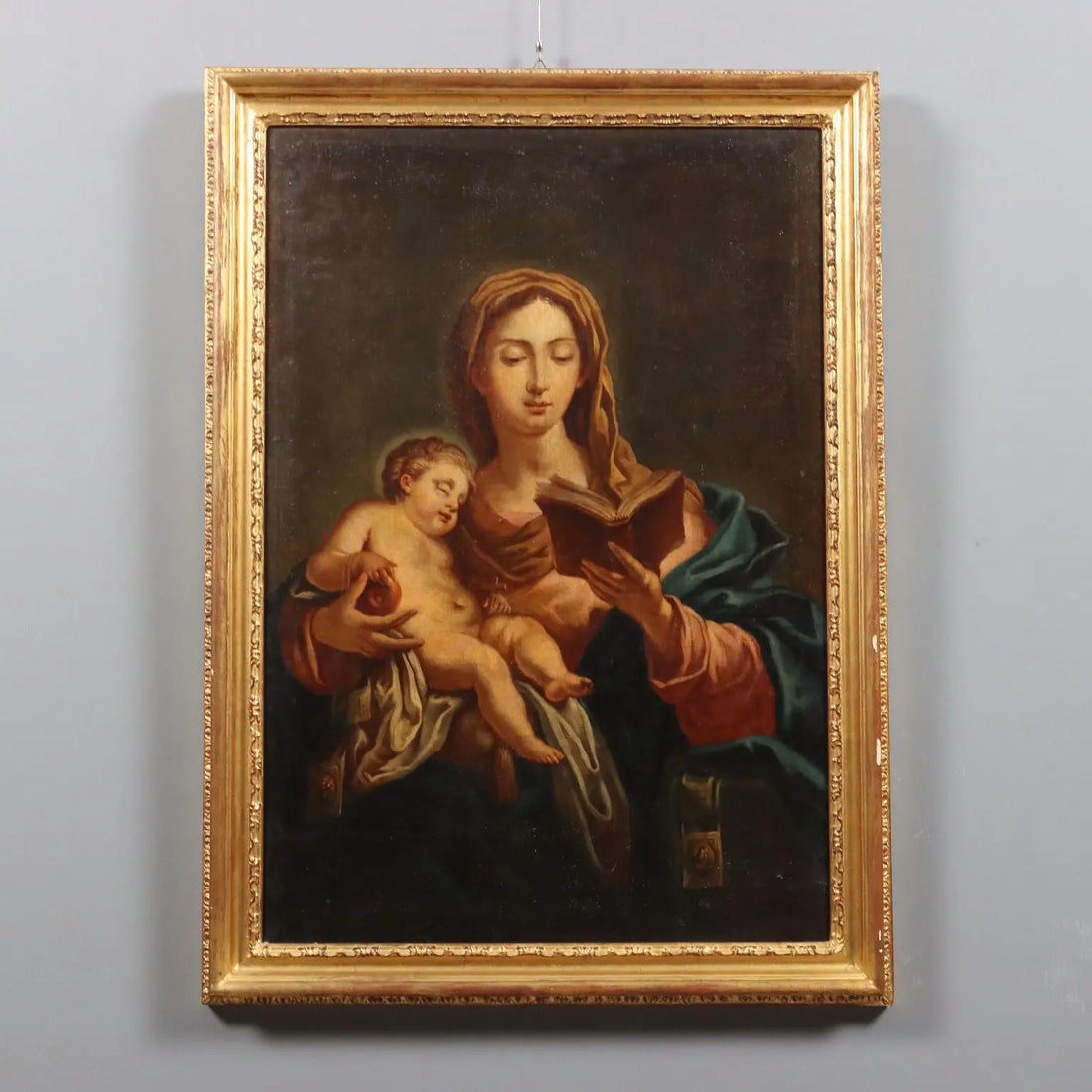 Antique Painting Copy from Francesco Trevisani Virgin Mary '700 - Virgin Mary with Child | Art | Antique Painting