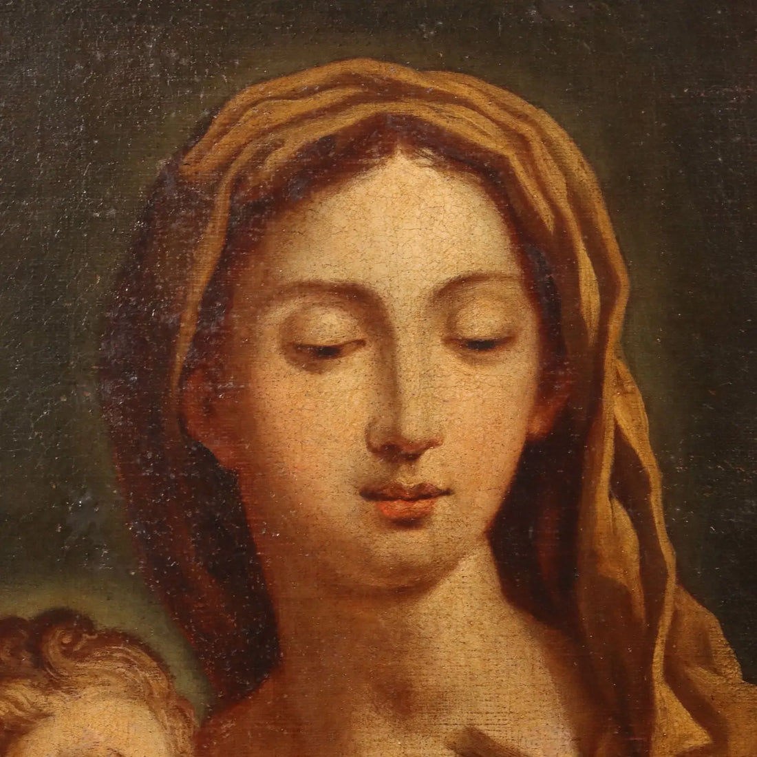 Antique Painting Copy from Francesco Trevisani Virgin Mary '700 - Virgin Mary with Child | Art | Antique Painting
