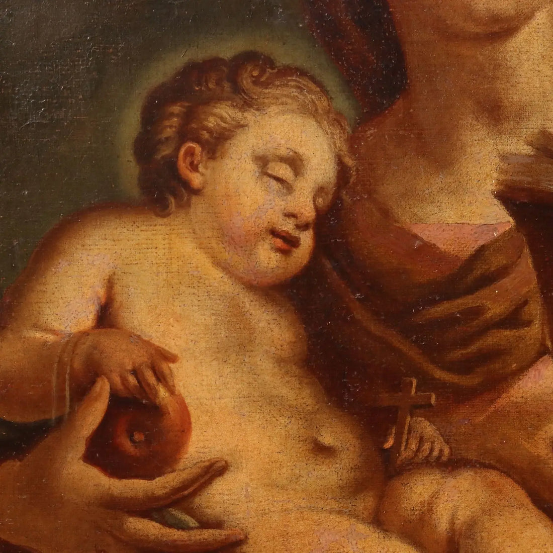 Antique Painting Copy from Francesco Trevisani Virgin Mary '700 - Virgin Mary with Child | Art | Antique Painting