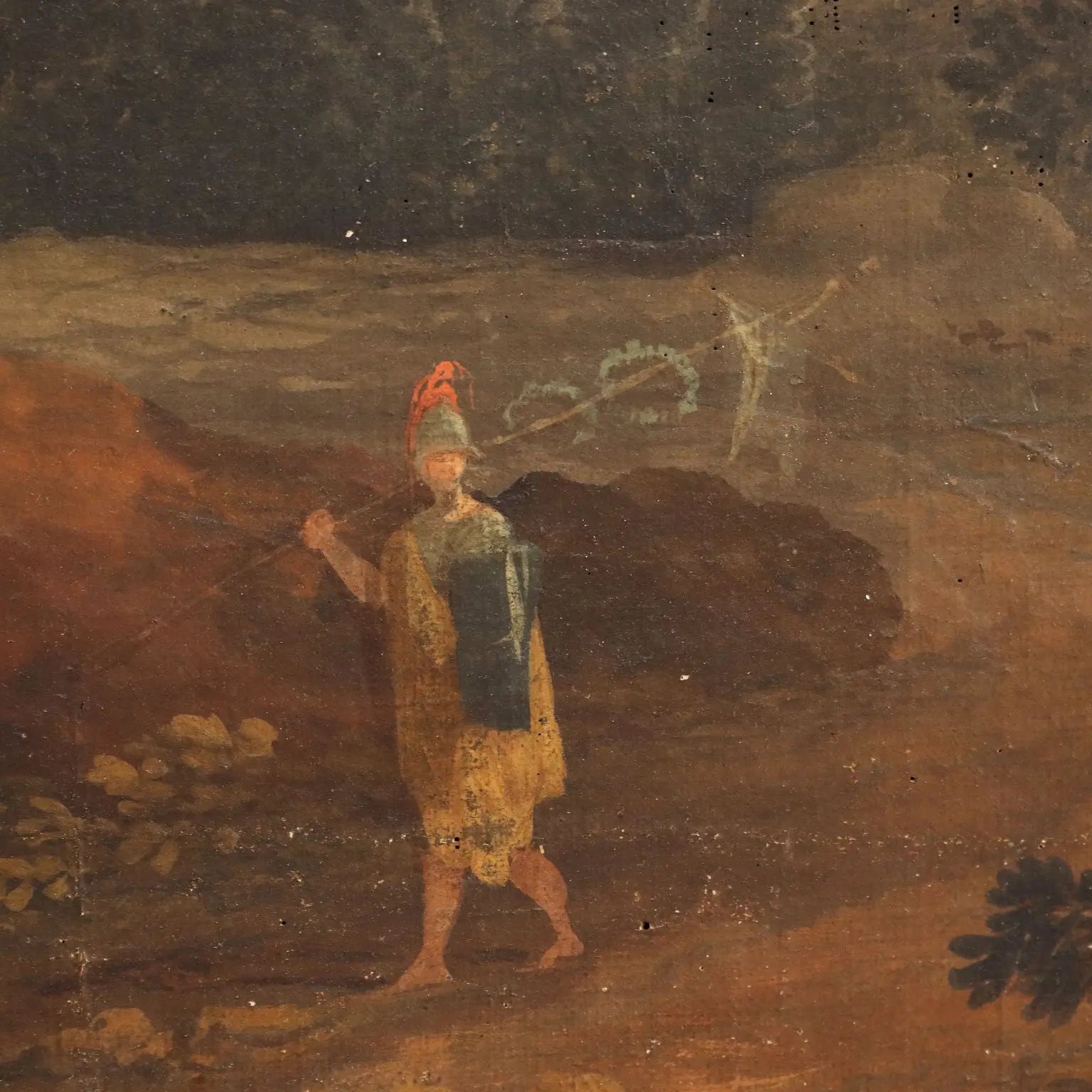 Antique Painting Landscape with Figures Oil on Canvas XVIII Century | Art | Antique Painting