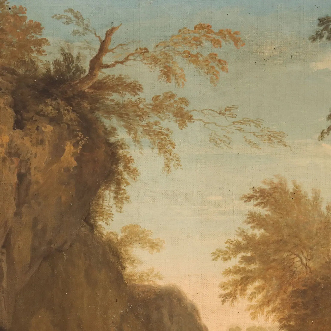 Antique Painting Landscape with Figures Oil on Canvas XVIII Century | Art | Antique Painting