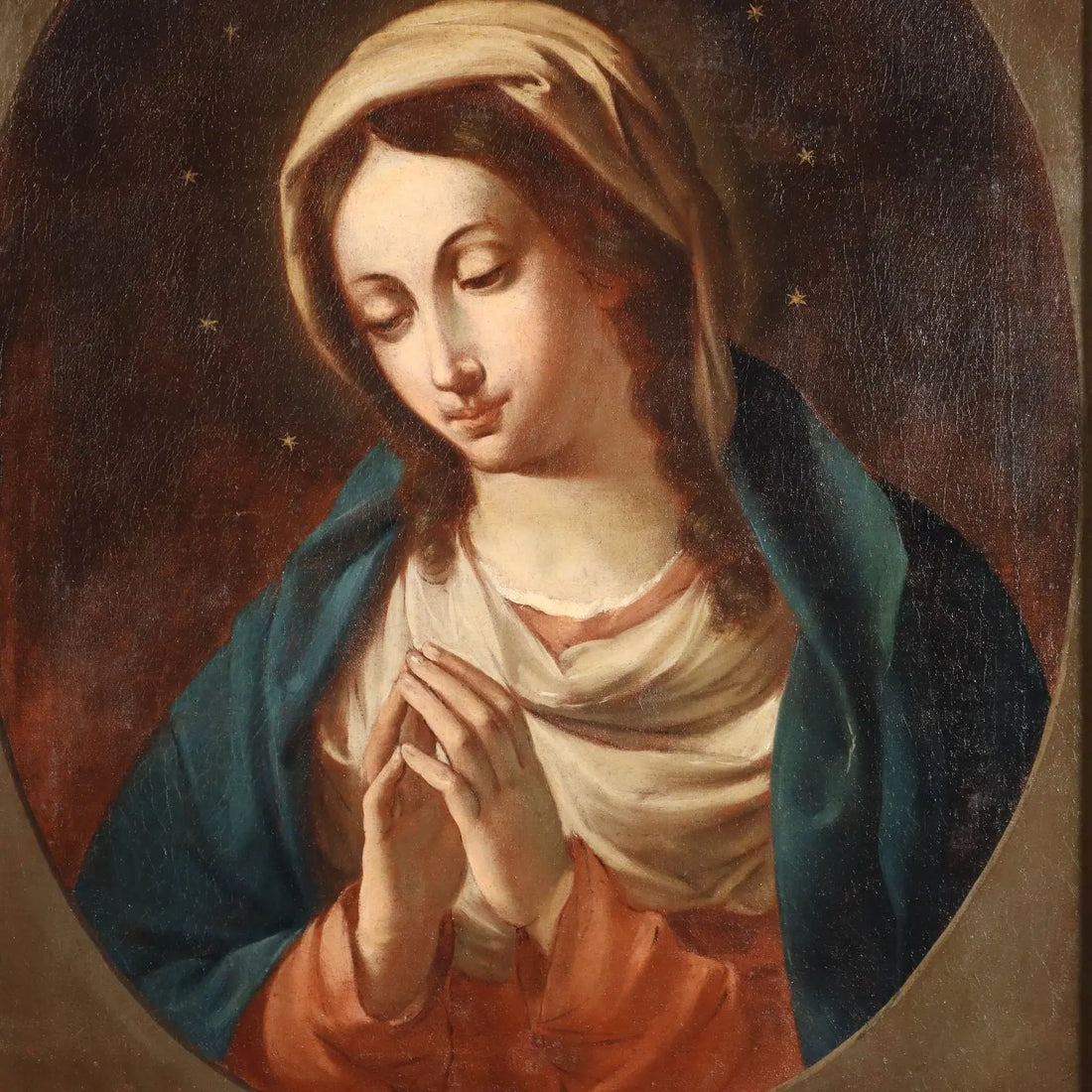 Antique Painting Virgin Mary Copy from Sassoferrato XVIII Century - Copy from Sassoferrato | Art | Antique Painting