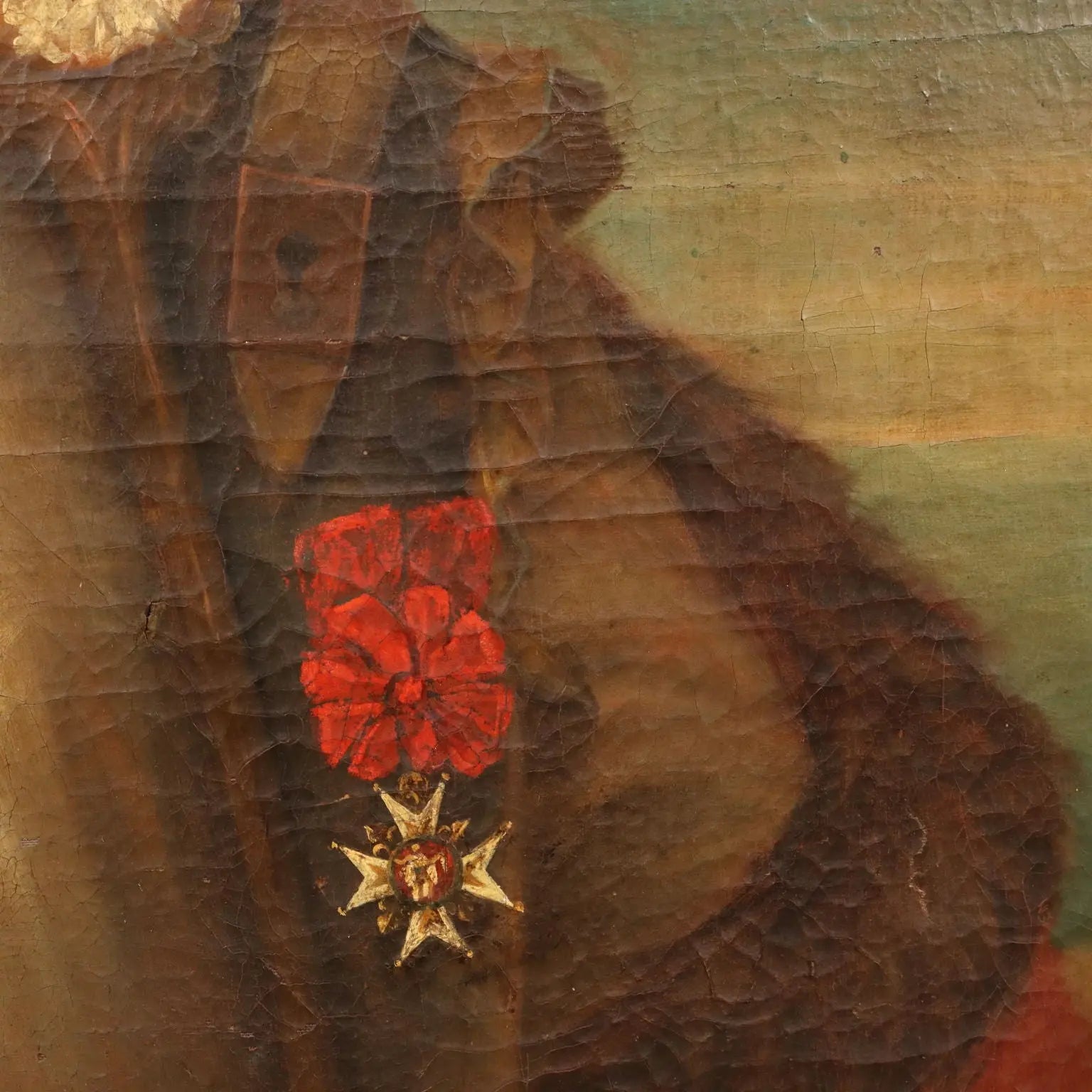 Antique Painting Portrait of a Nobleman Oil on Canvas XVIII Century | Art | Antique Painting