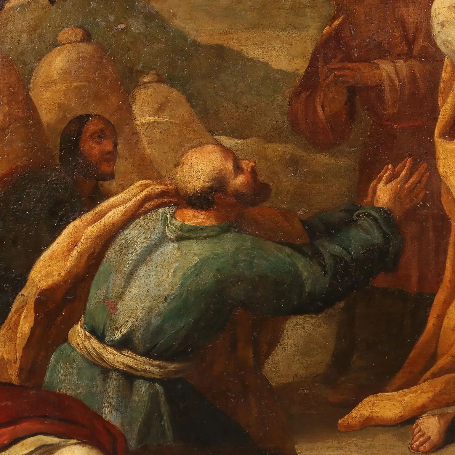 Antique Painting Moses and the Bronze Snake Oil on Canvas '600 | Art | Antique Painting
