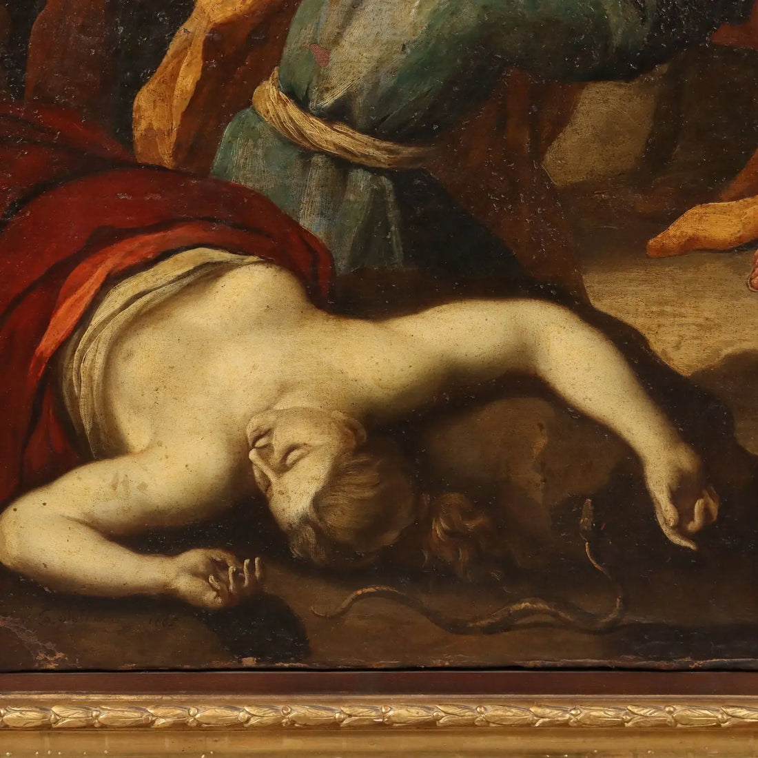 Antique Painting Moses and the Bronze Snake Oil on Canvas '600 | Art | Antique Painting