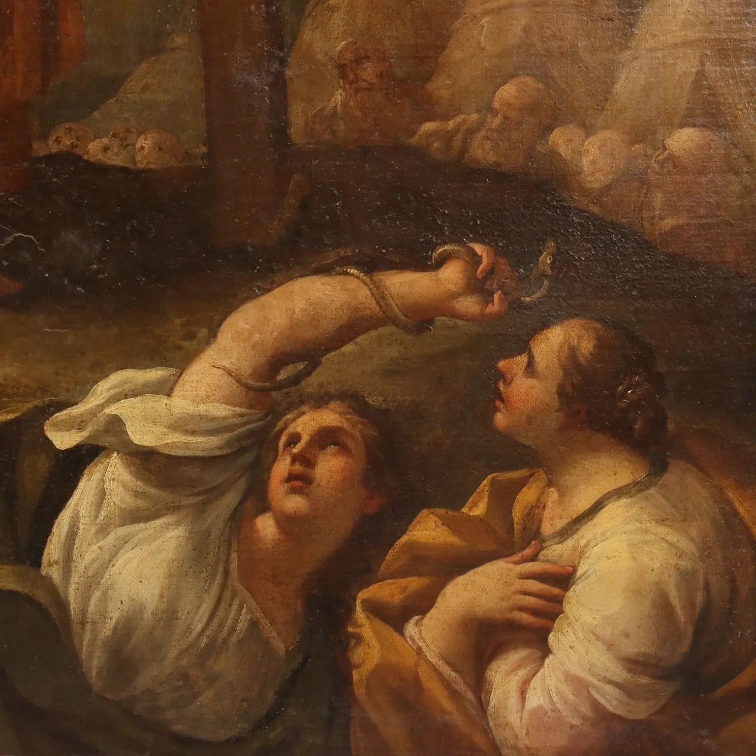 Antique Painting Moses and the Bronze Snake Oil on Canvas '600 | Art | Antique Painting