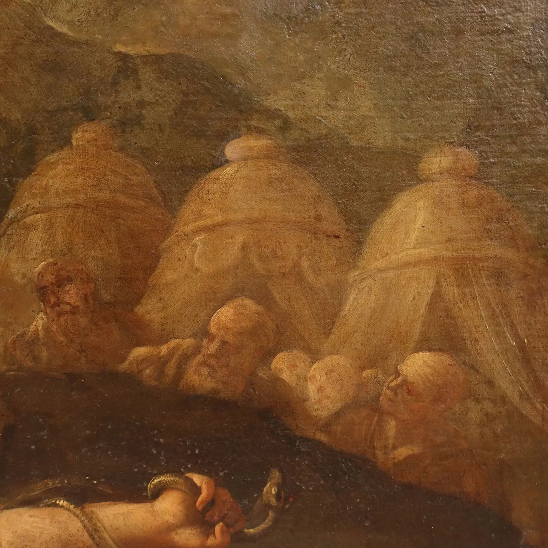 Antique Painting Moses and the Bronze Snake Oil on Canvas '600 | Art | Antique Painting