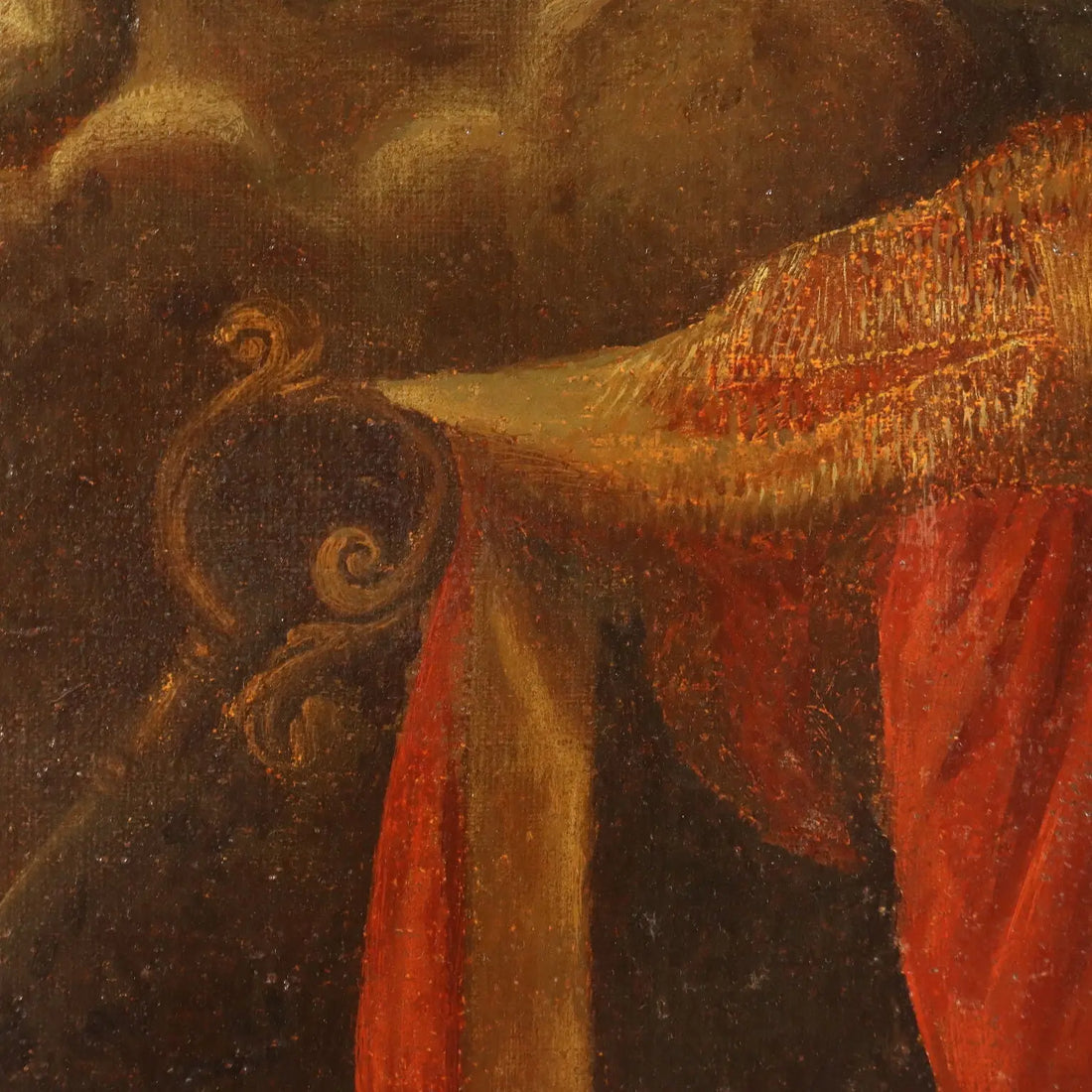 Antique Painting Holy Bishop Receiving Communion from Jesus '600 | Art | Antique Painting