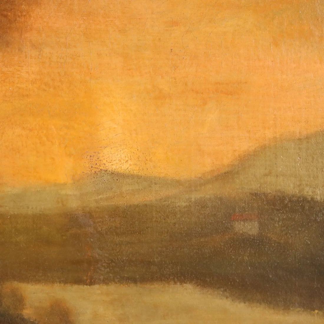 Antique Painting Landscape with Architecture Oil on Canvas '700 | Art | Antique Painting