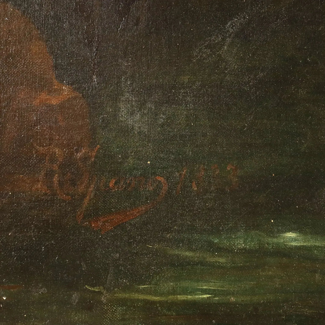 Antique Painting Moses Entrusted to the Waters of the Nile XX Century - Copy from Paul Delaroche | Art | 20th Century