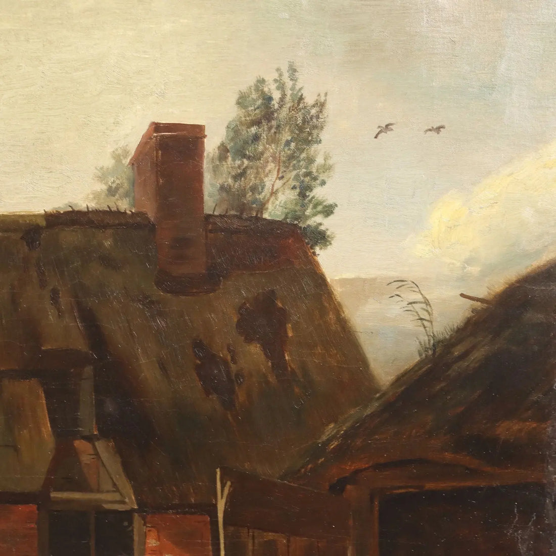 Antique Painting Country Scene Oil on Canvas Northern Europe '800 | Art | Antique Painting