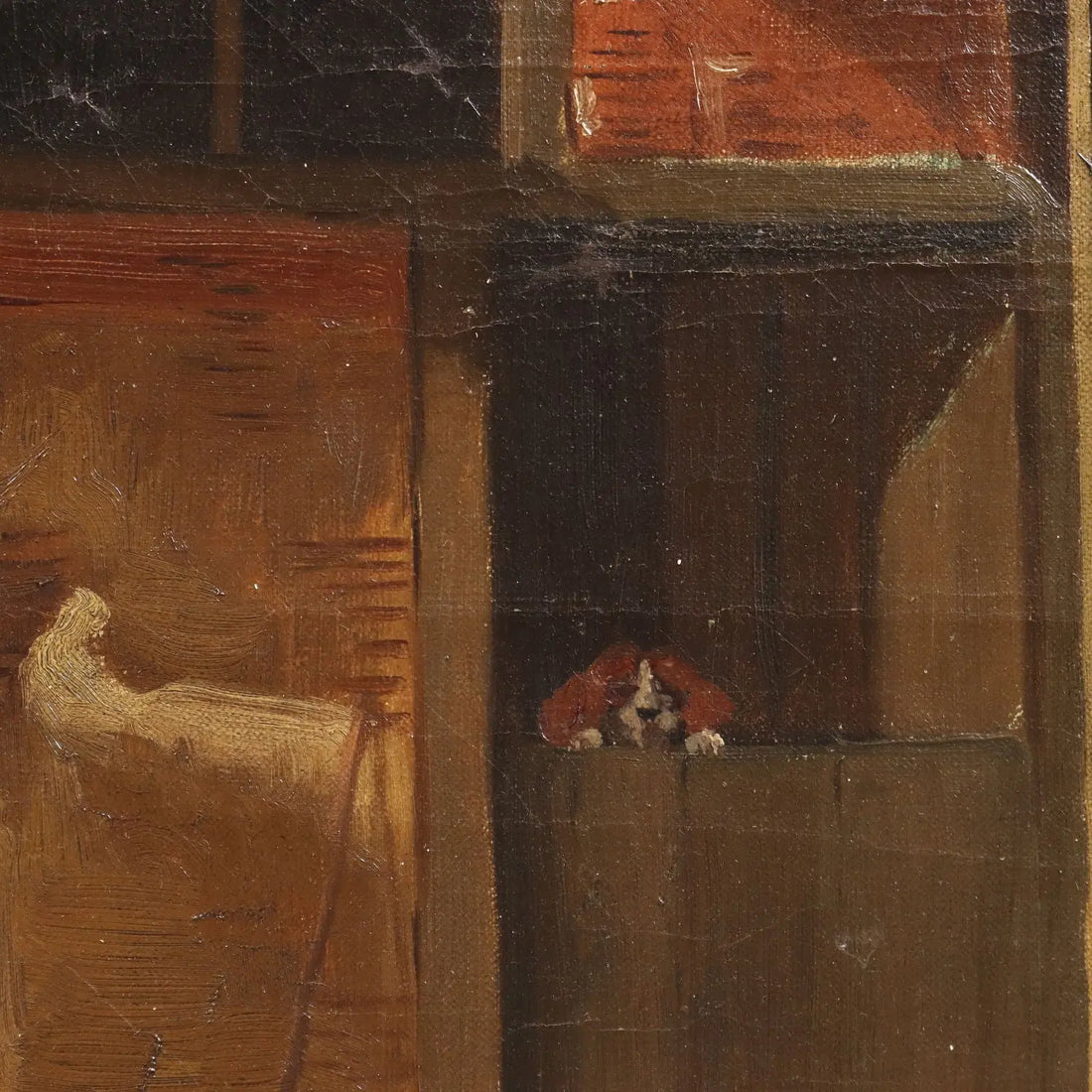 Antique Painting Country Scene Oil on Canvas Northern Europe '800 | Art | Antique Painting