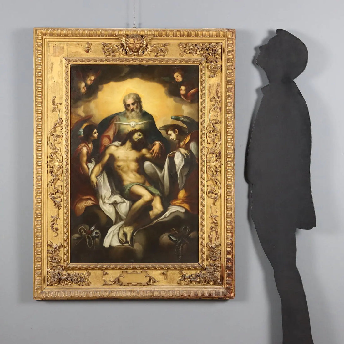 Antique Painting Copy from Ludovico Cardi Trinity Oil on Canvas '700 - Trinity | Art | Antique Painting