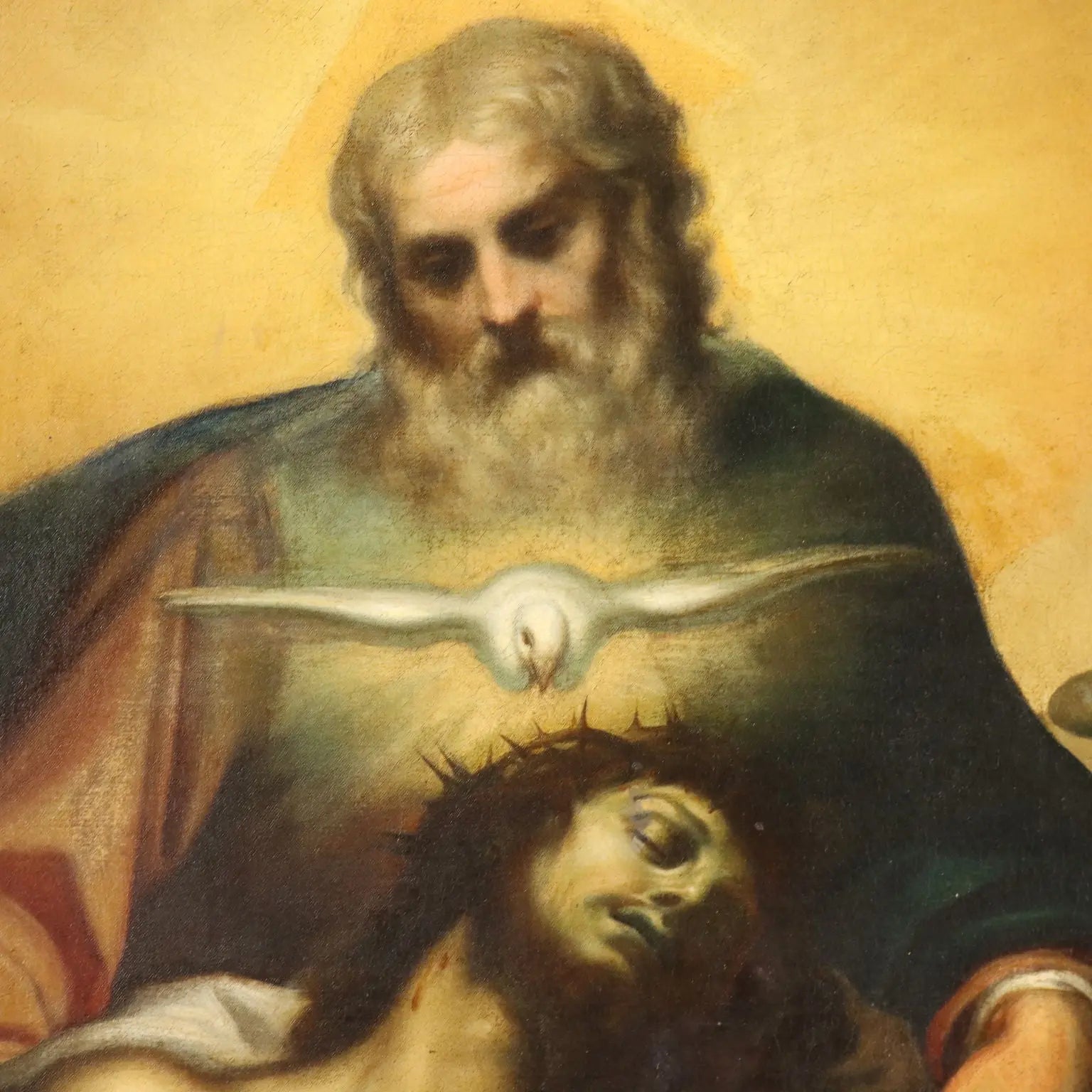 Antique Painting Copy from Ludovico Cardi Trinity Oil on Canvas '700 - Trinity | Art | Antique Painting