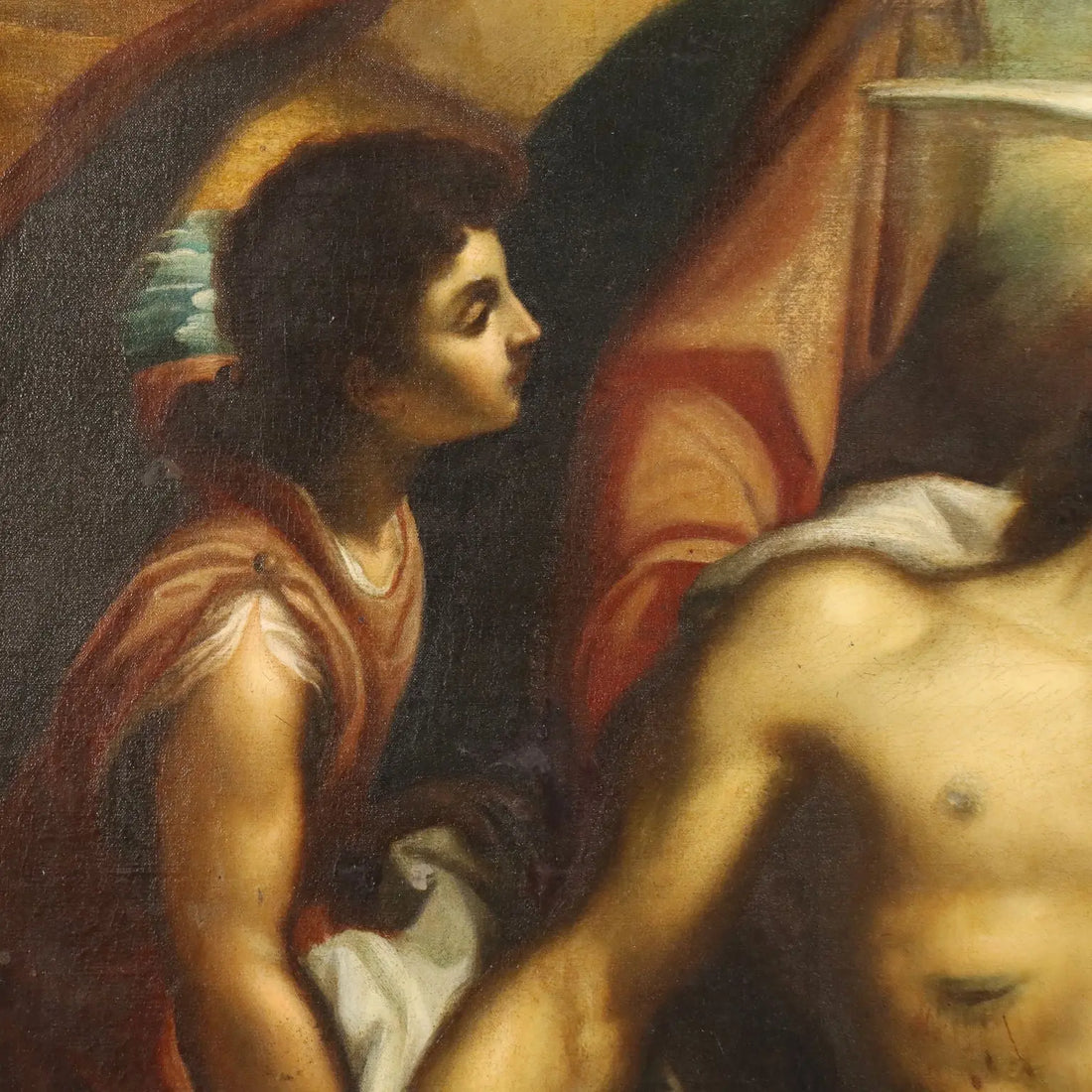 Antique Painting Copy from Ludovico Cardi Trinity Oil on Canvas '700 - Trinity | Art | Antique Painting