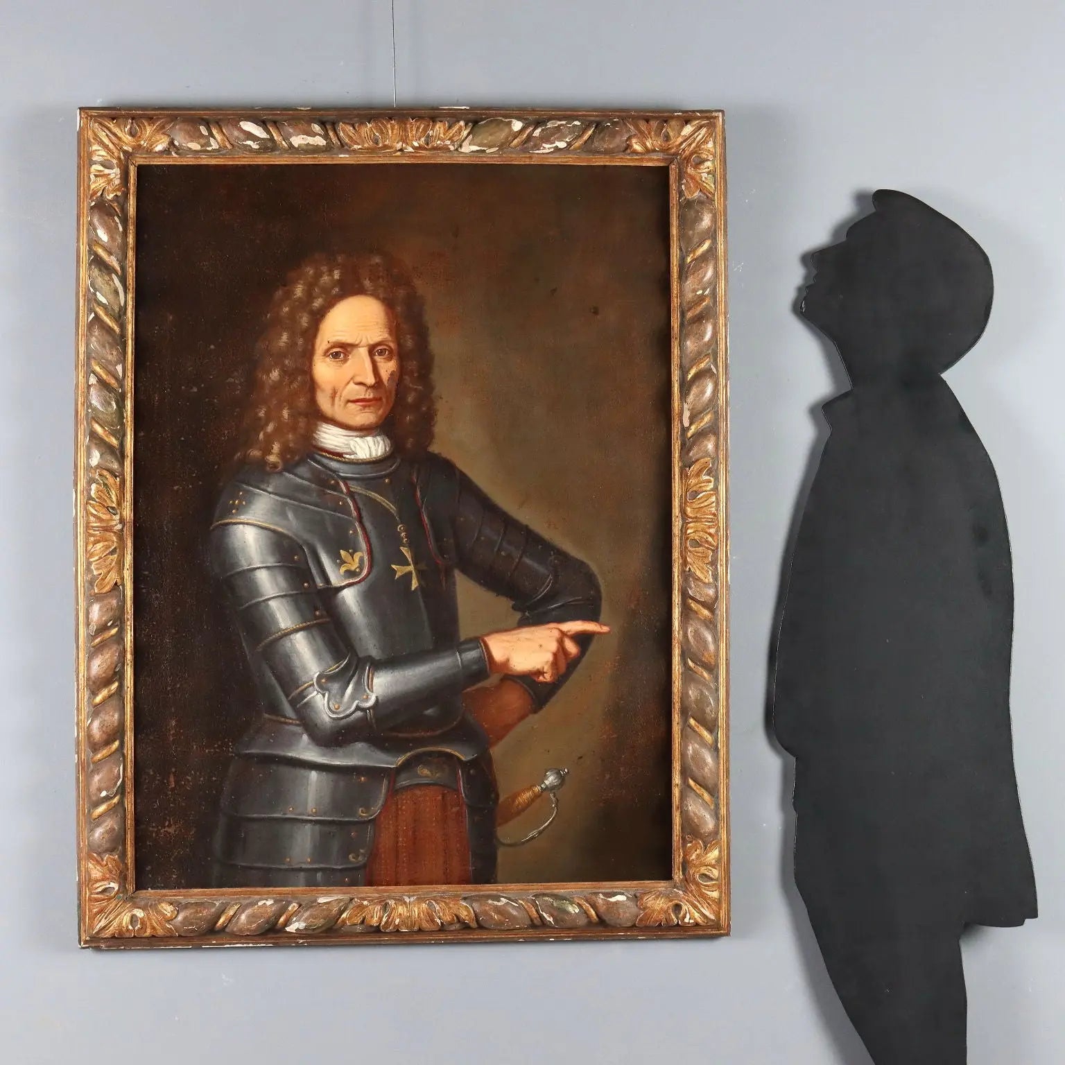 Antique Painting Portrait of a Man in Armor Oil on Canvas XVII Century | Art | Antique Painting